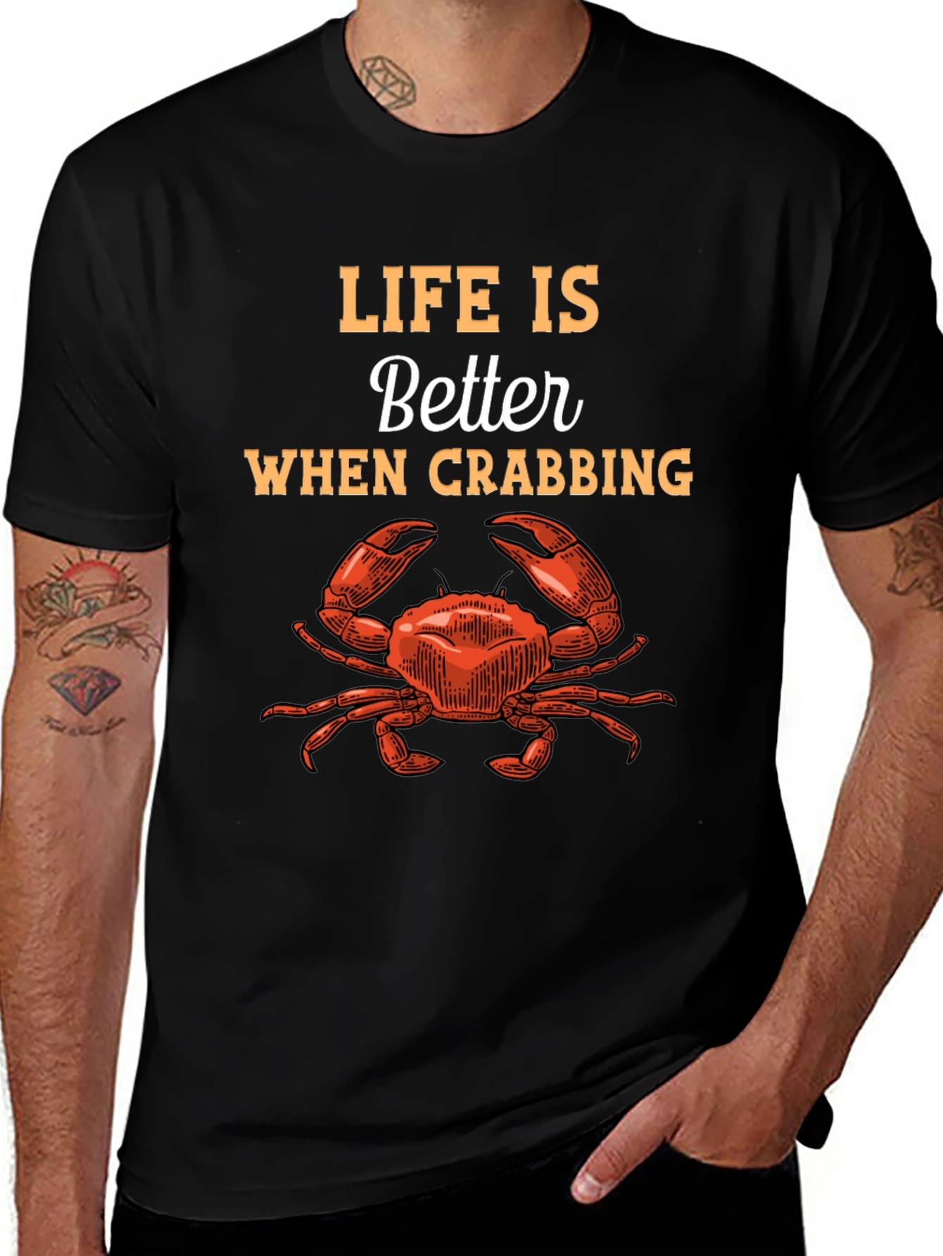 Variant 9 of Life is Better When Crabbing Graphic Tee