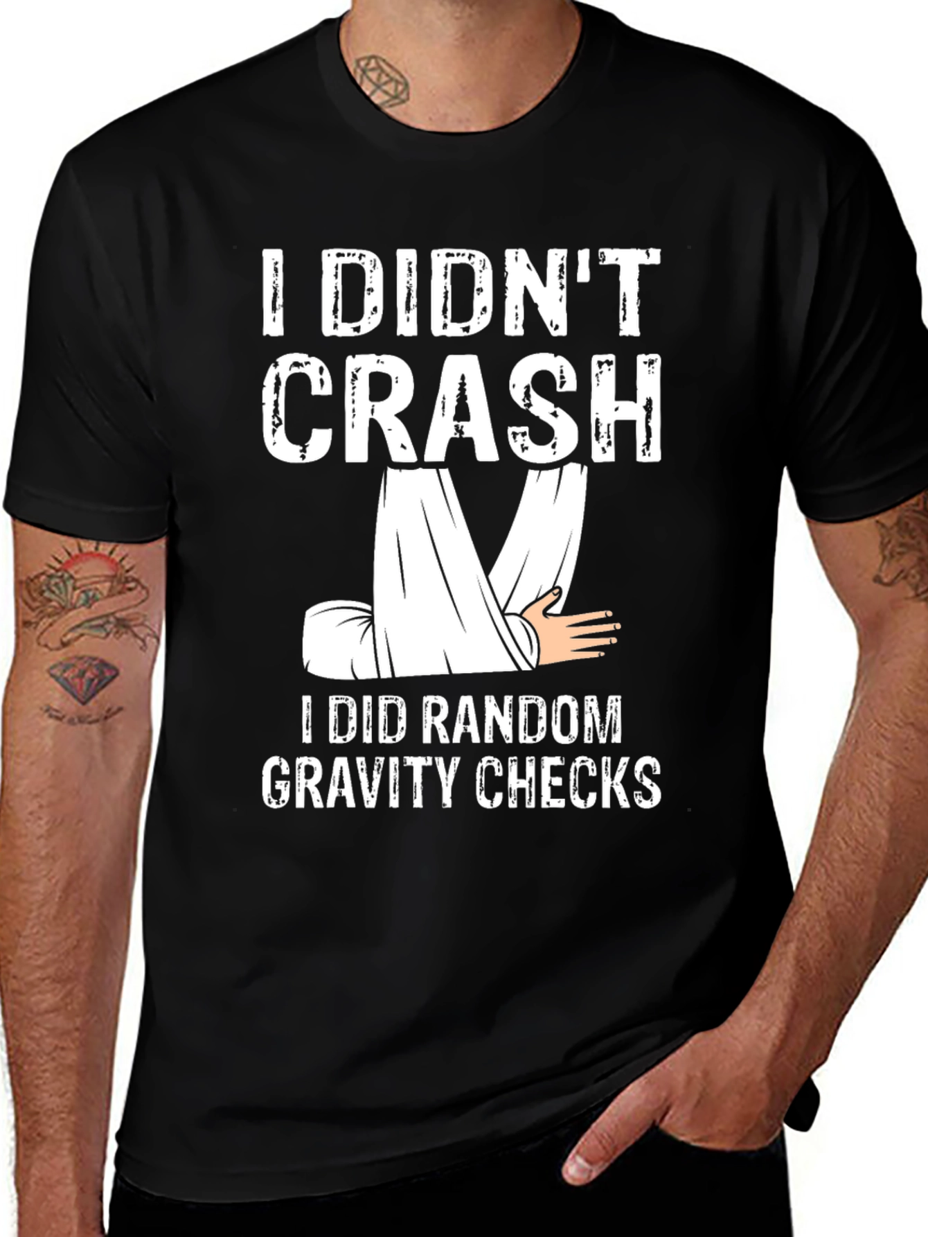 Gravity Checks T-Shirt Funny Stunt Tee