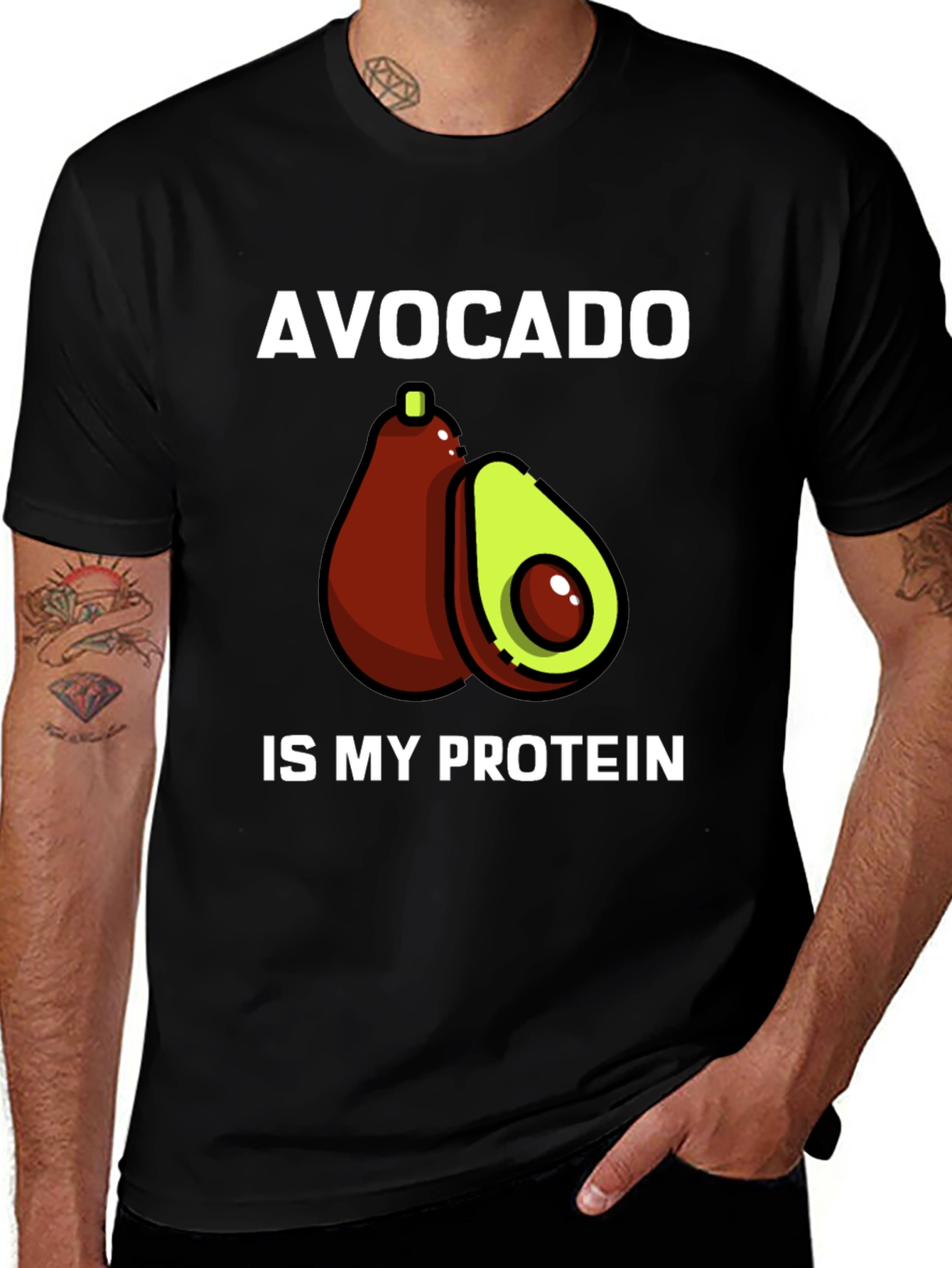 Variant 4 of Avocado Is My Protein T-Shirt