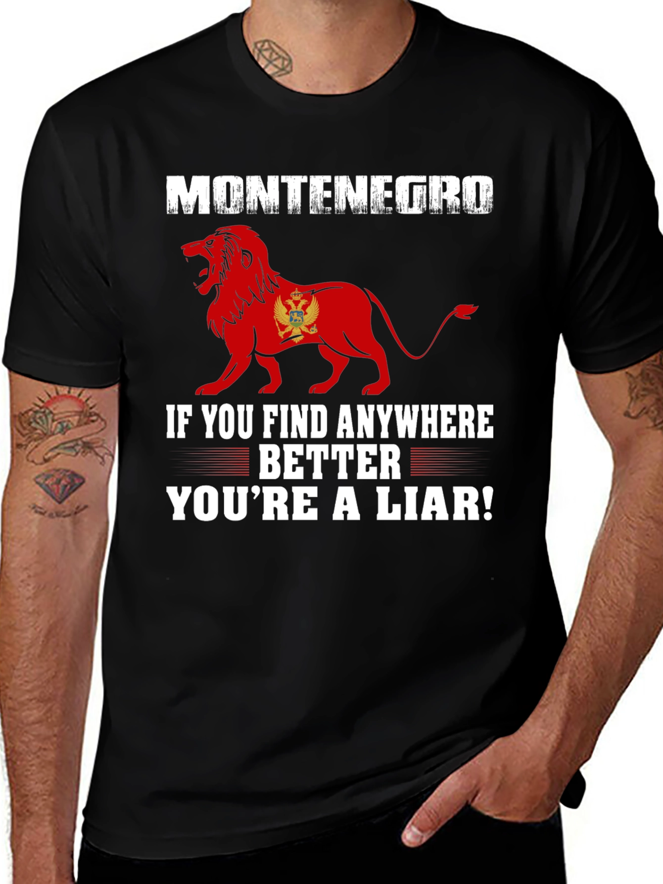 Montenegro Lion Graphic Tee - You're a Liar!