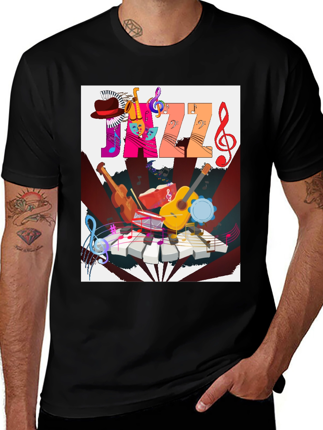 Variant 9 of Jazz Music Graphic T-Shirt