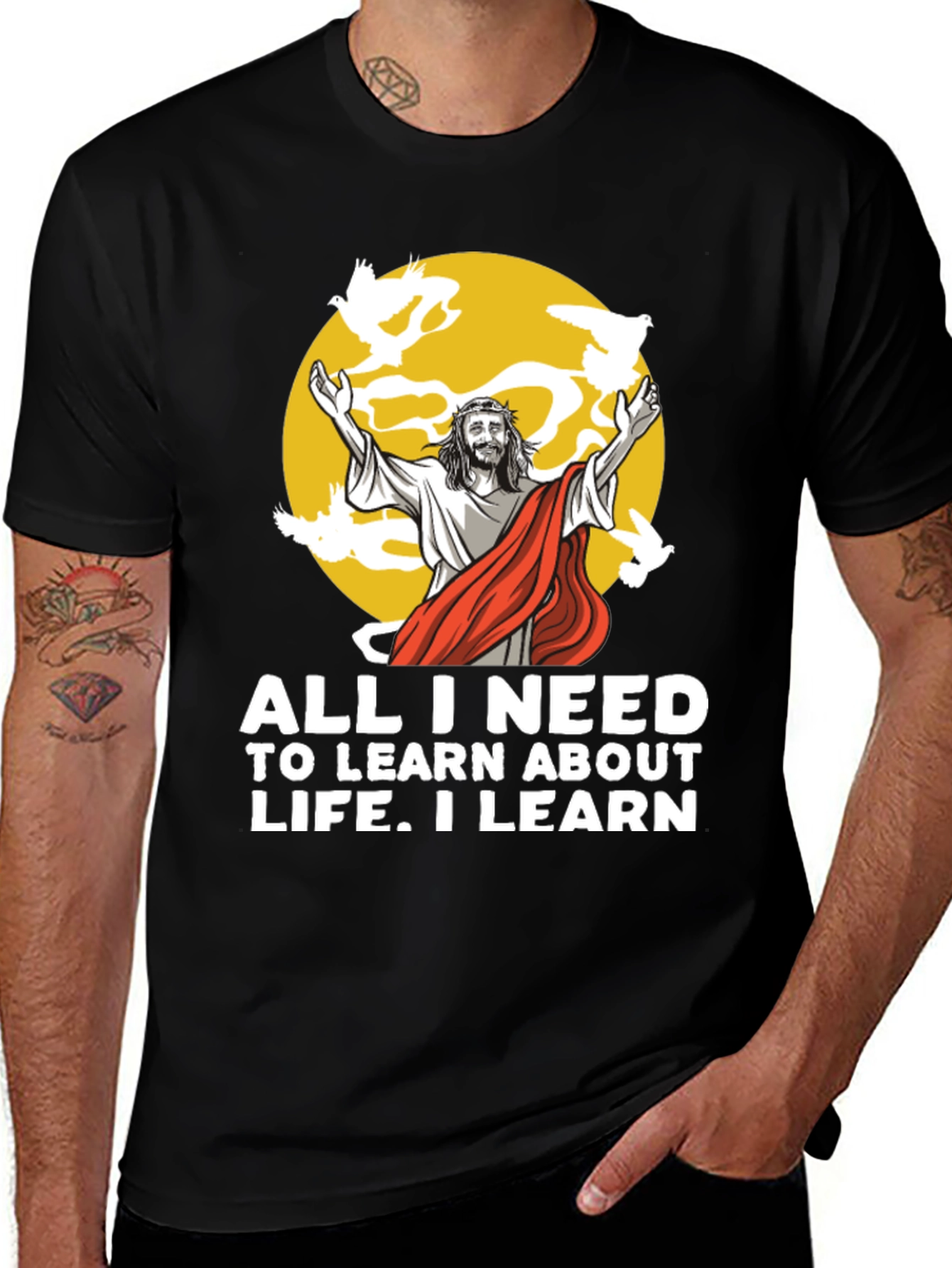 Jesus 'All I Need To Learn About Life' Graphic T-Shirt