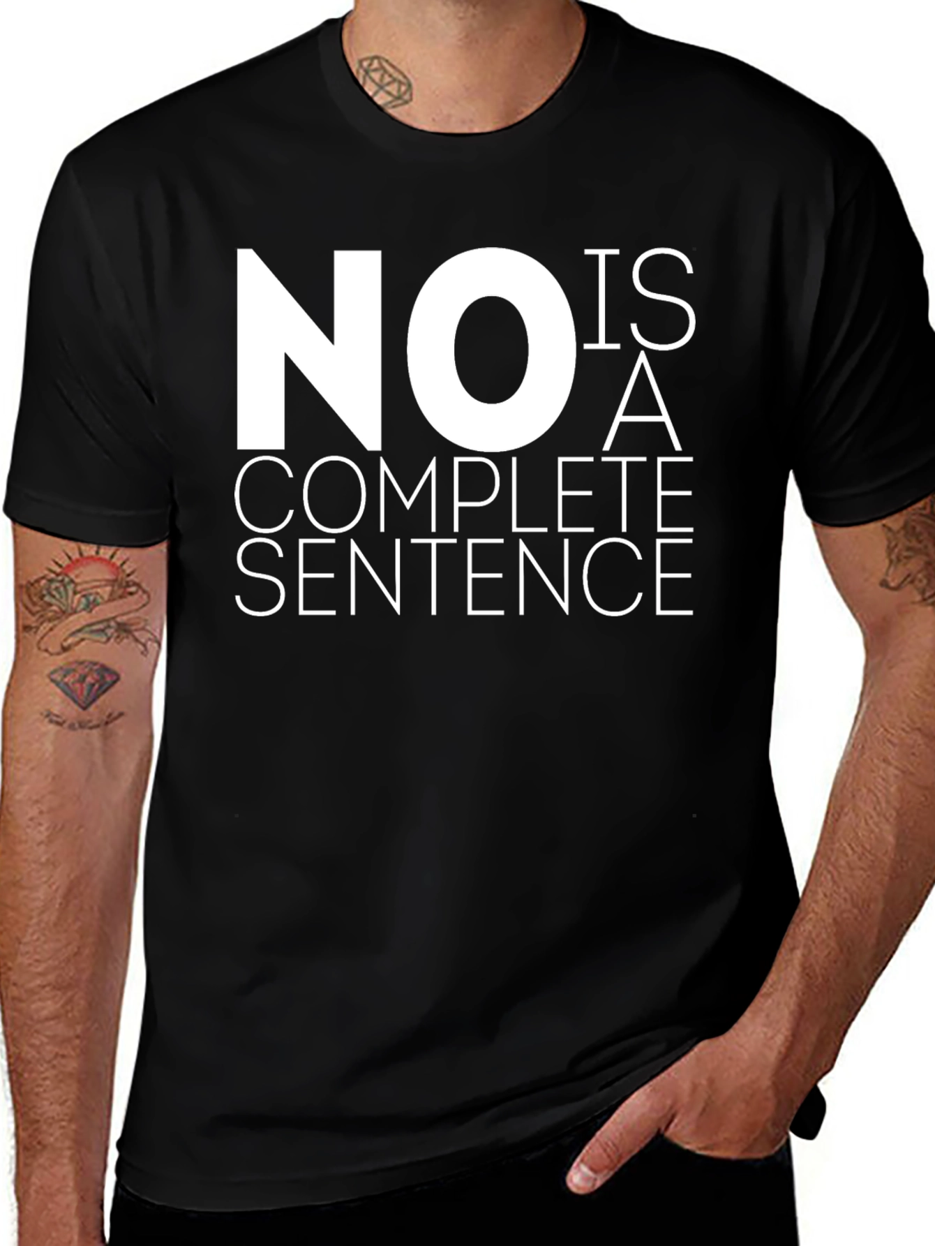 Variant 3 of No Is A Complete Sentence Graphic Tee