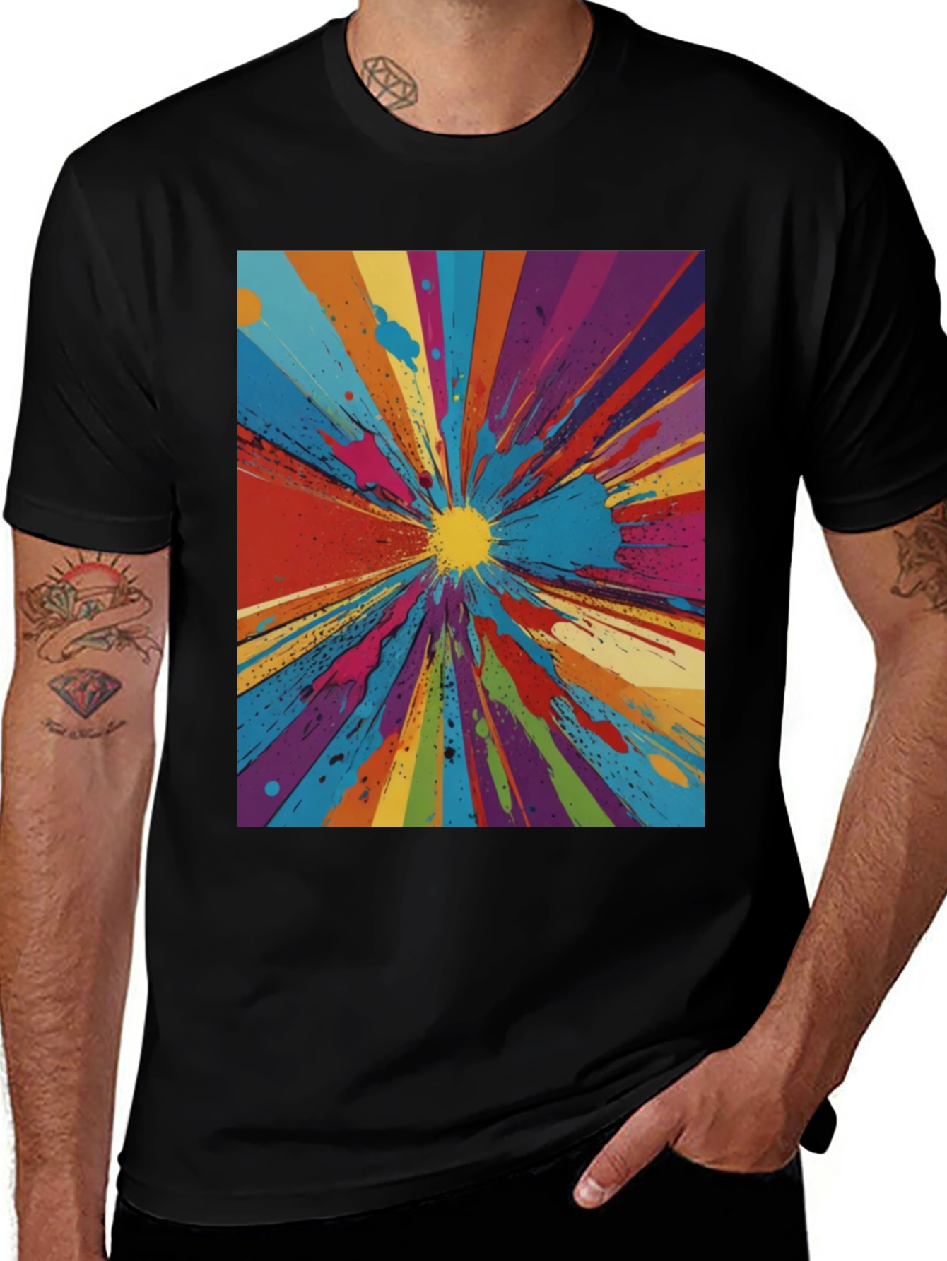 Colorful Explosion Graphic T-Shirt