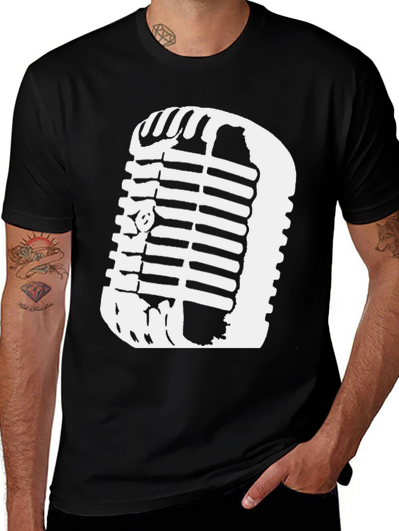 Variant 28 of Retro Microphone Graphic Tee