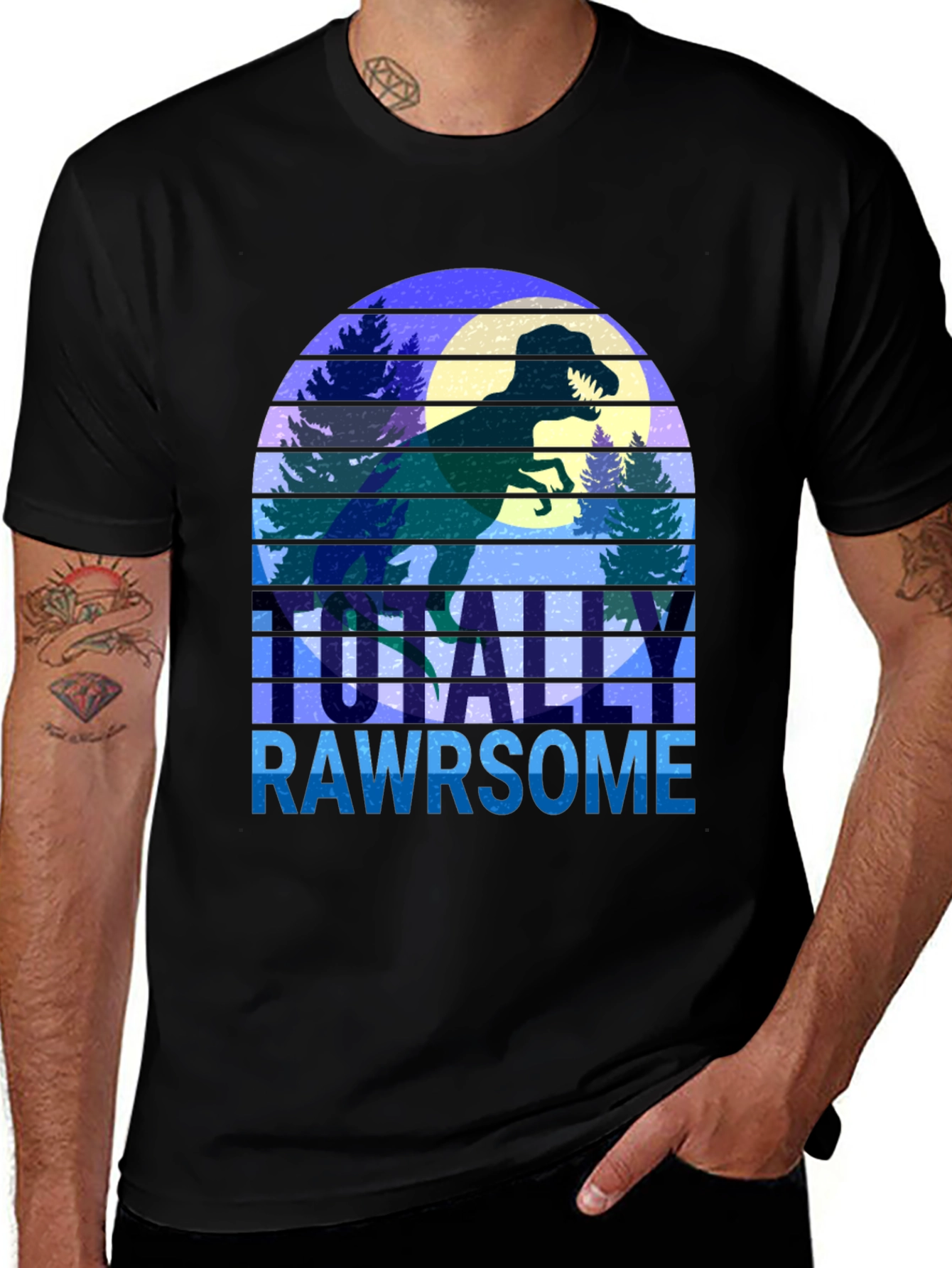 Variant 14 of Totally Rawrsome Dinosaur Graphic Tee