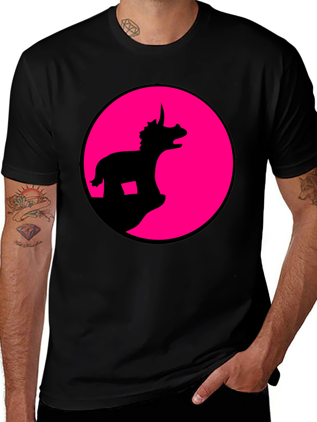 Variant 7 of Dino Silhouette Graphic Tee