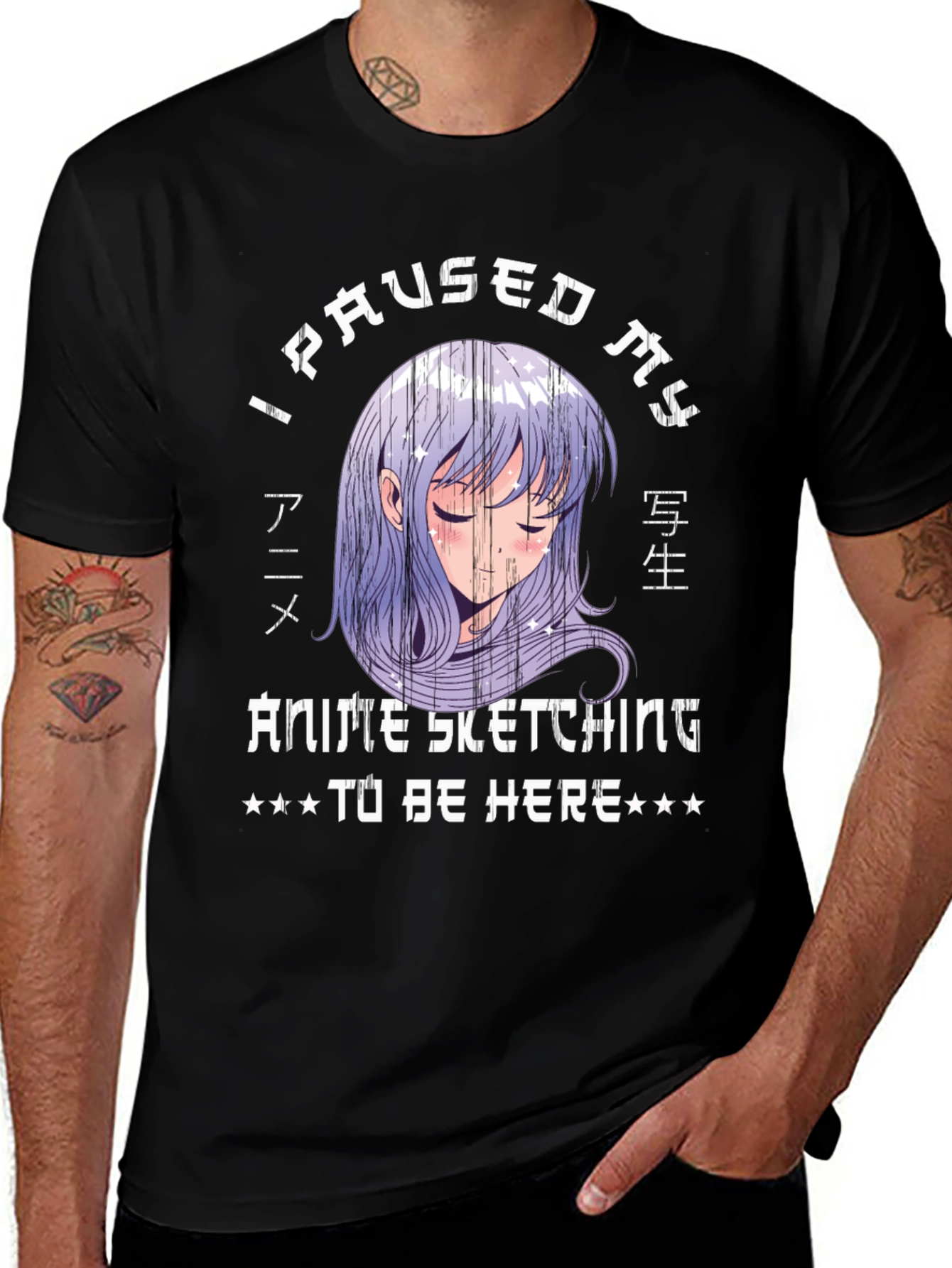 Variant 22 of Anime Sketching Graphic Tee - Pause for Style