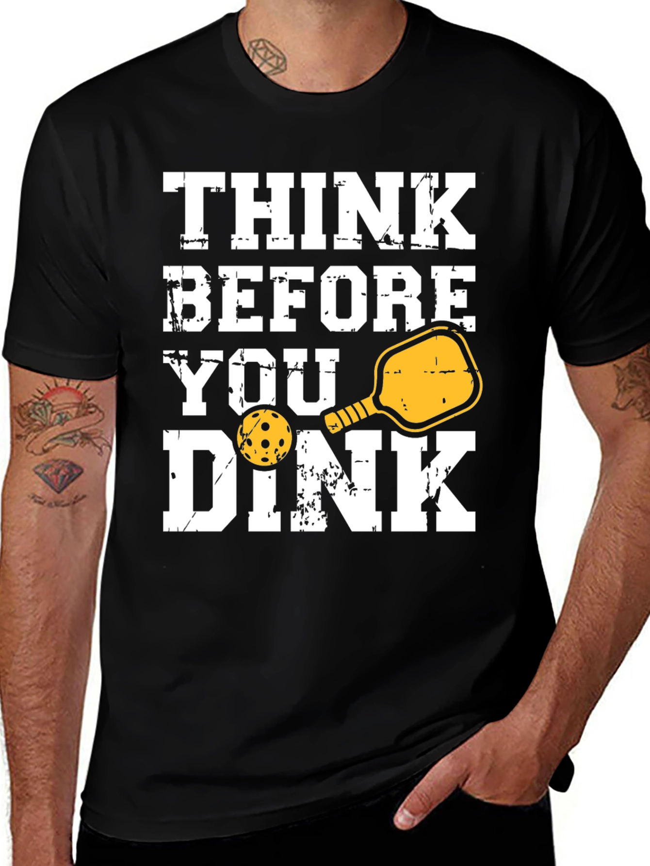 Variant 22 of Think Before You Dink T-Shirt - Pickleball Tee