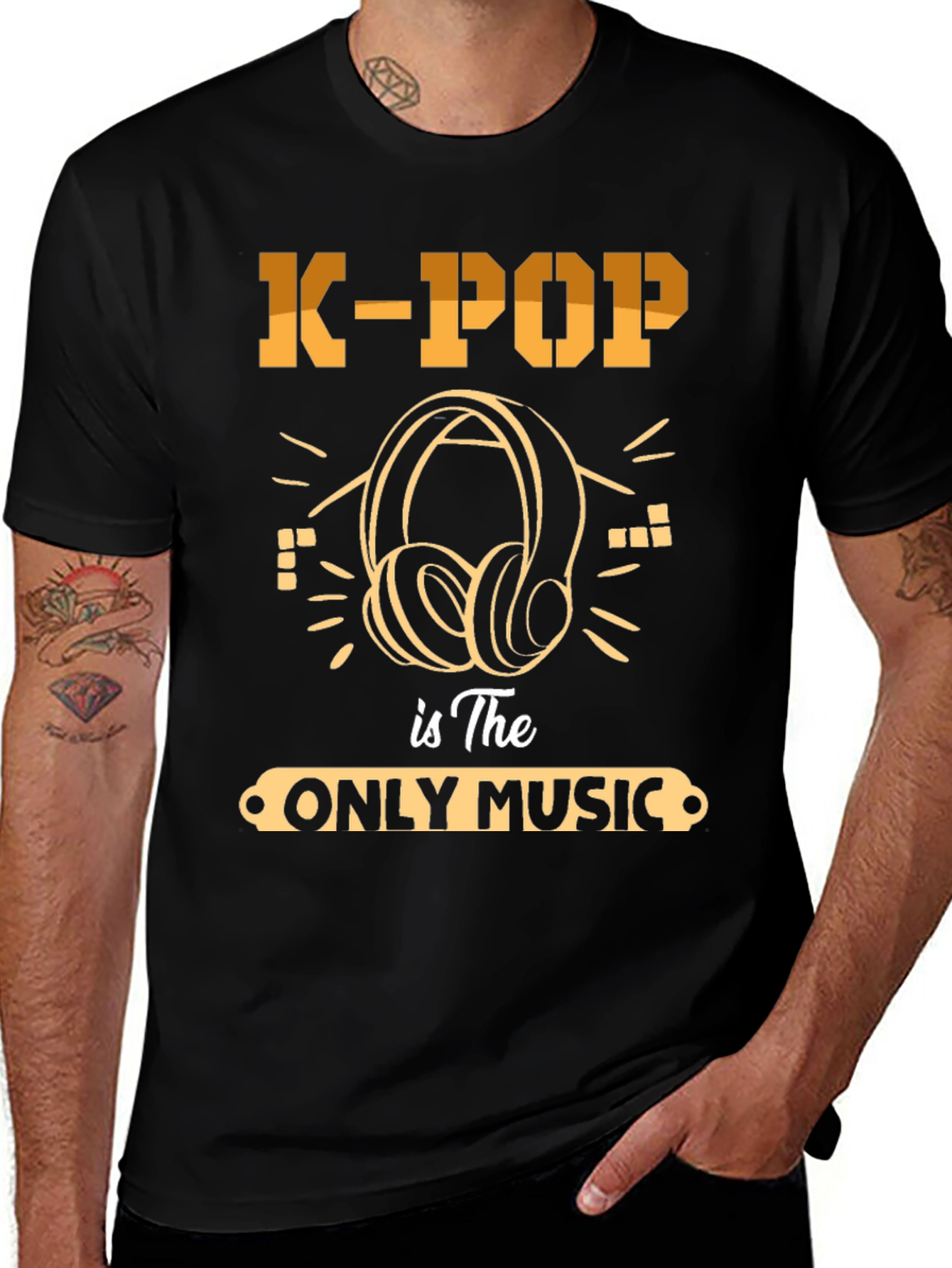 Variant 4 of K-POP is The Only Music T-Shirt - Music Lover Tee