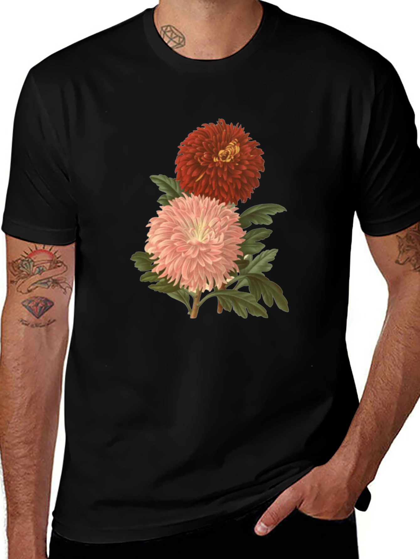 Variant 27 of Floral Chrysanthemum Graphic Tee