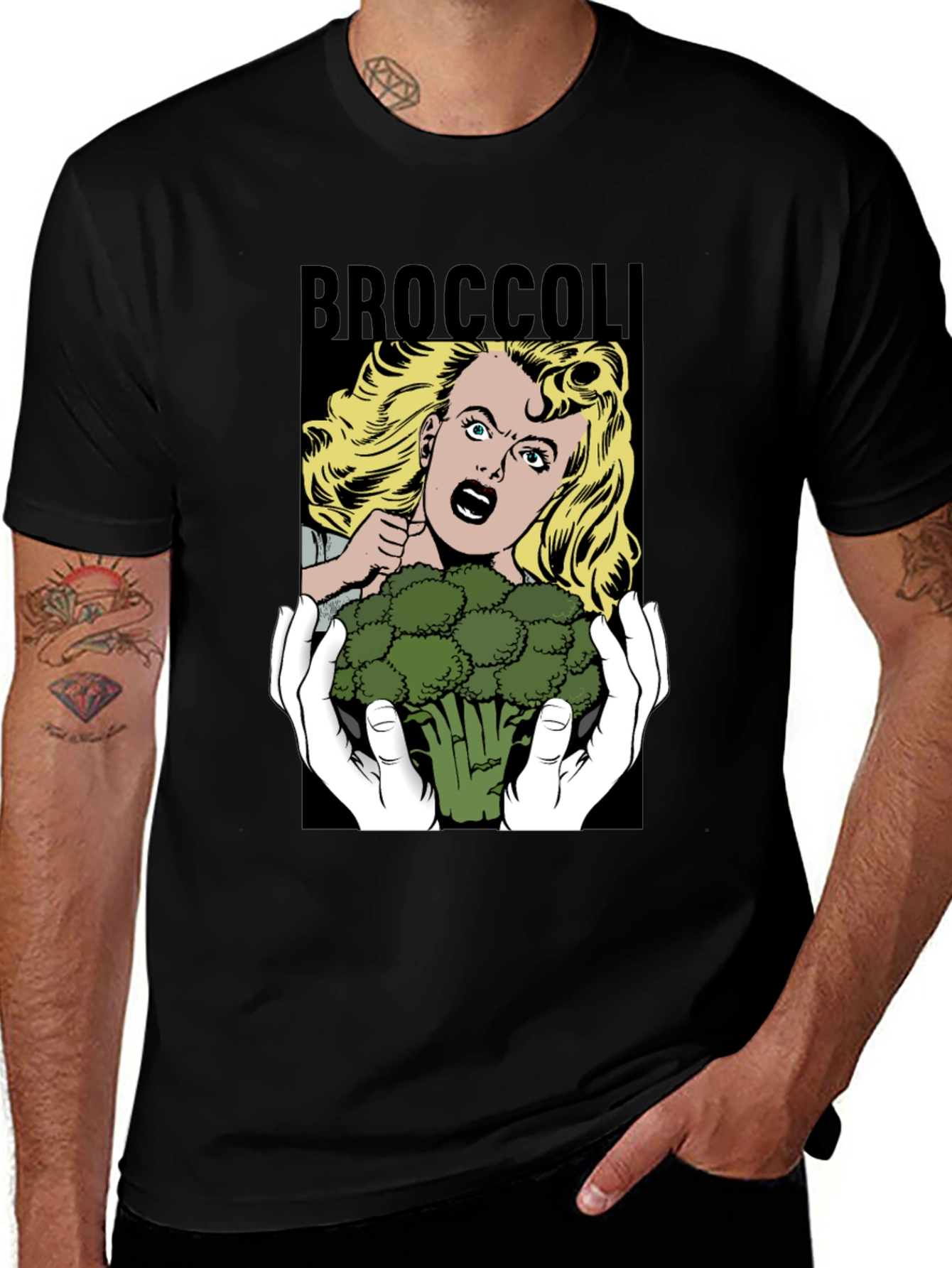 Variant 19 of Broccoli Horror T-Shirt - Funny Graphic Tee