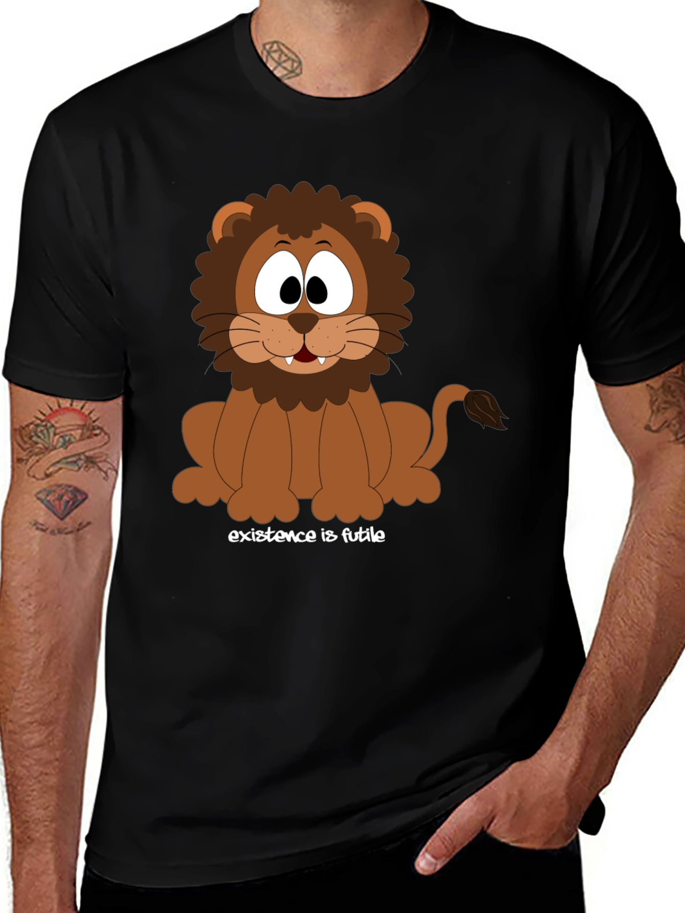 Variant 24 of Cartoon Lion T-Shirt - "Existence is Futile" Design