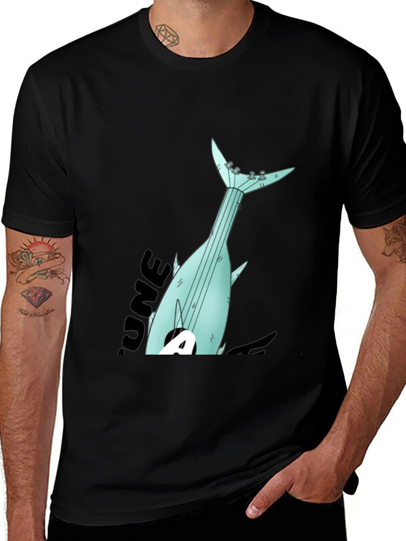 Tuna Bass T-Shirt - Musical Fish Design