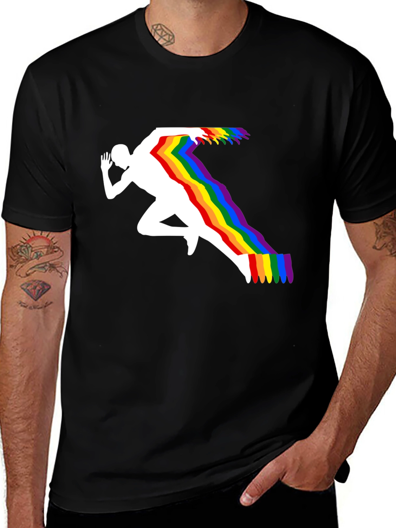Variant 8 of Rainbow Runner Graphic Tee