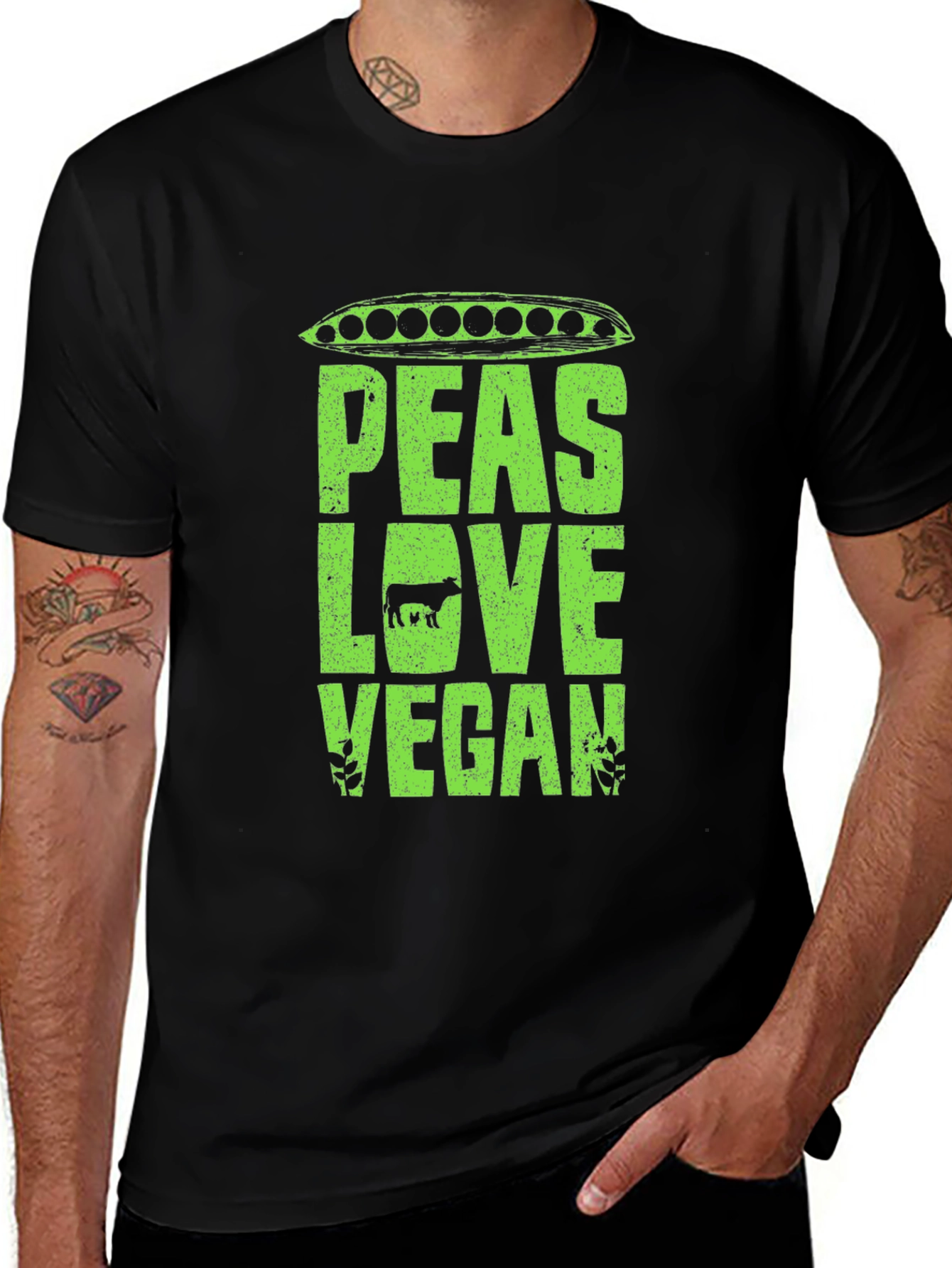 Variant 16 of Peas Love Vegan Graphic T-Shirt