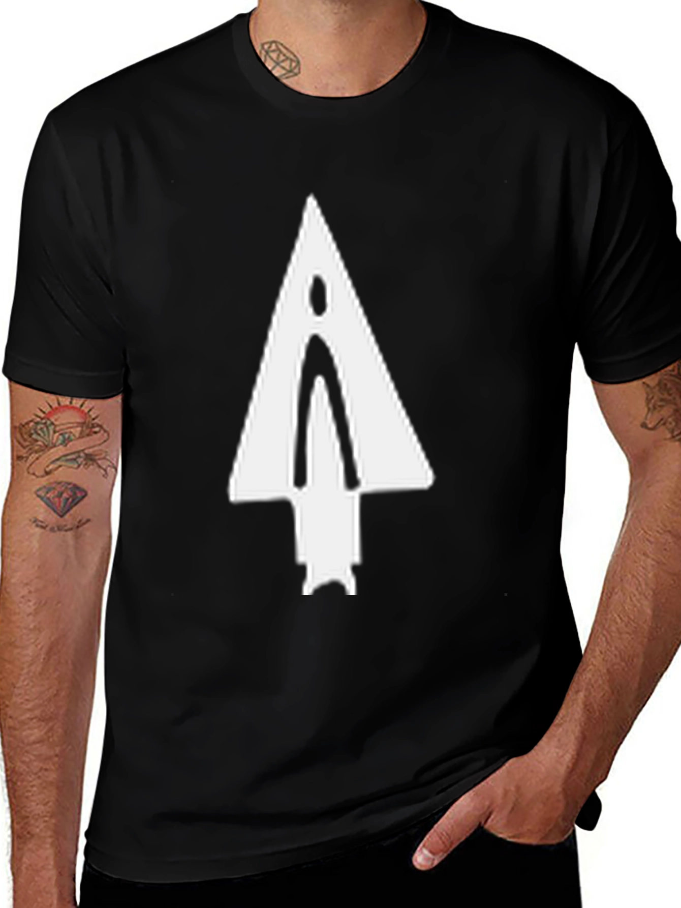 Variant 27 of Arrowhead Graphic Tee - Black Cotton Casual Shirt