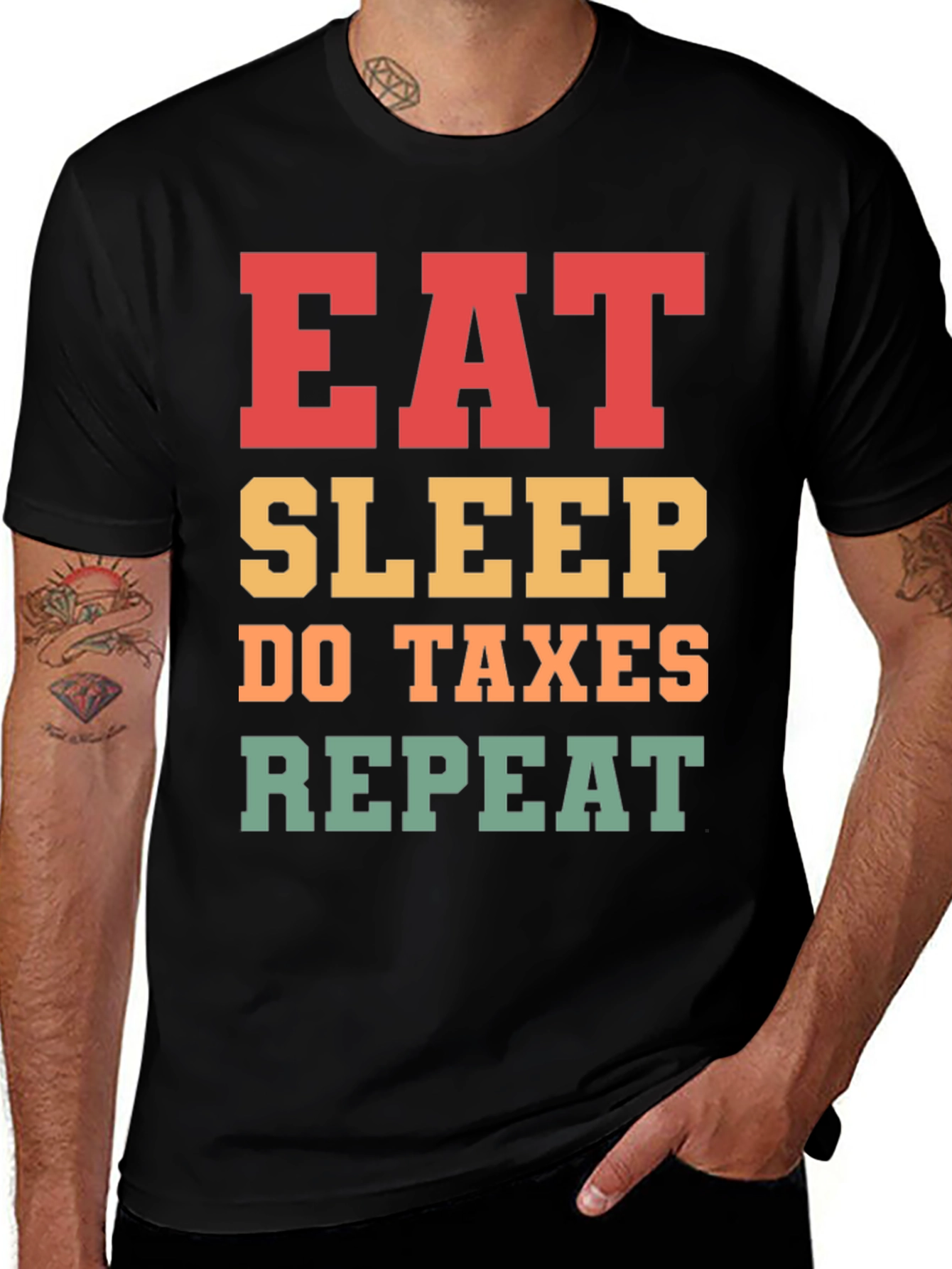 Variant 25 of Eat Sleep Do Taxes Repeat T-Shirt