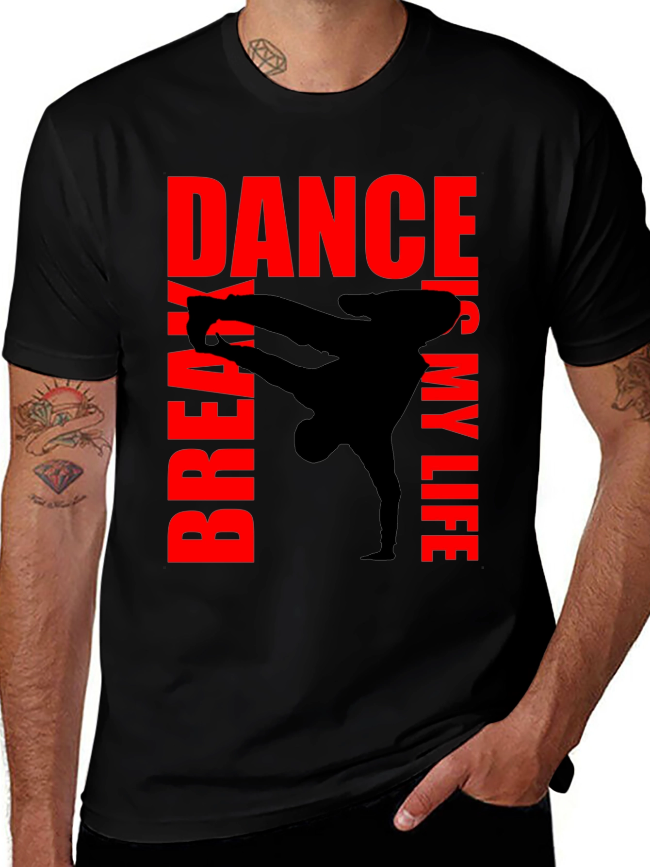Variant 6 of Dance is My Life T-Shirt - Breakdancing Silhouette Graphic Tee