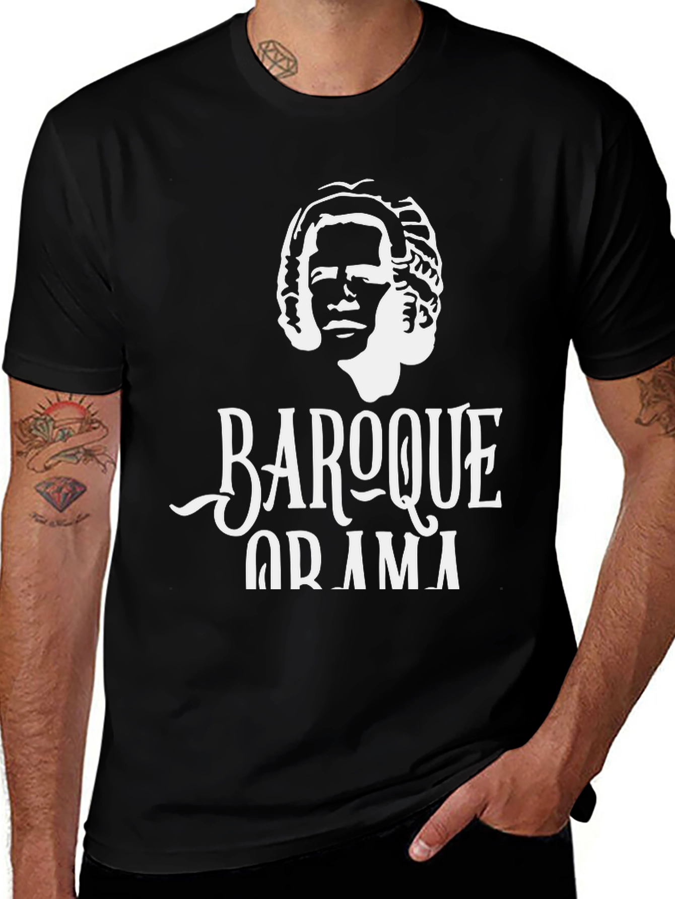 Variant 13 of Baroque Obama Graphic Tee - Mens T-Shirt