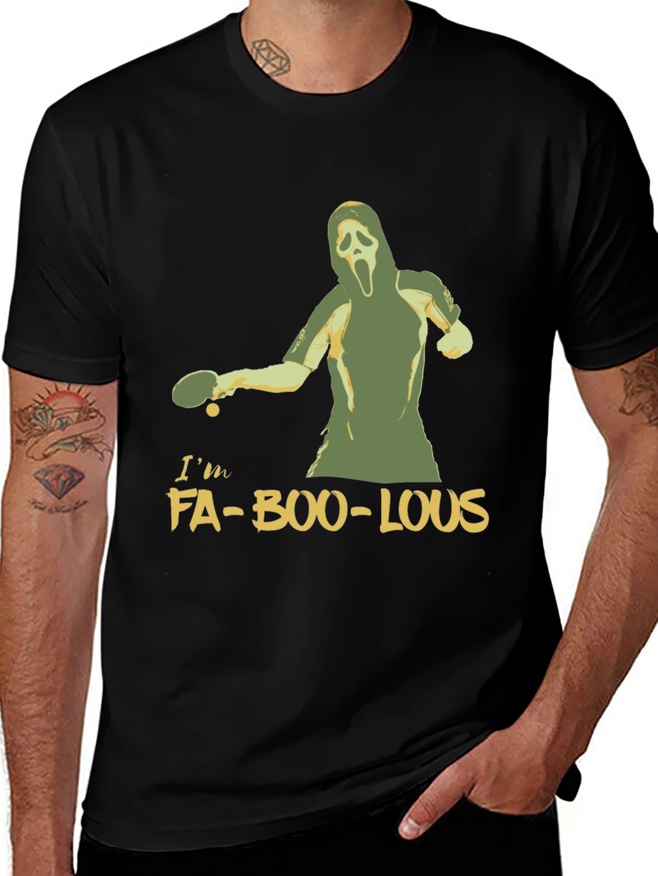 I'm Fa-Boo-Lous T-Shirt Ping Pong Halloween Ghost
