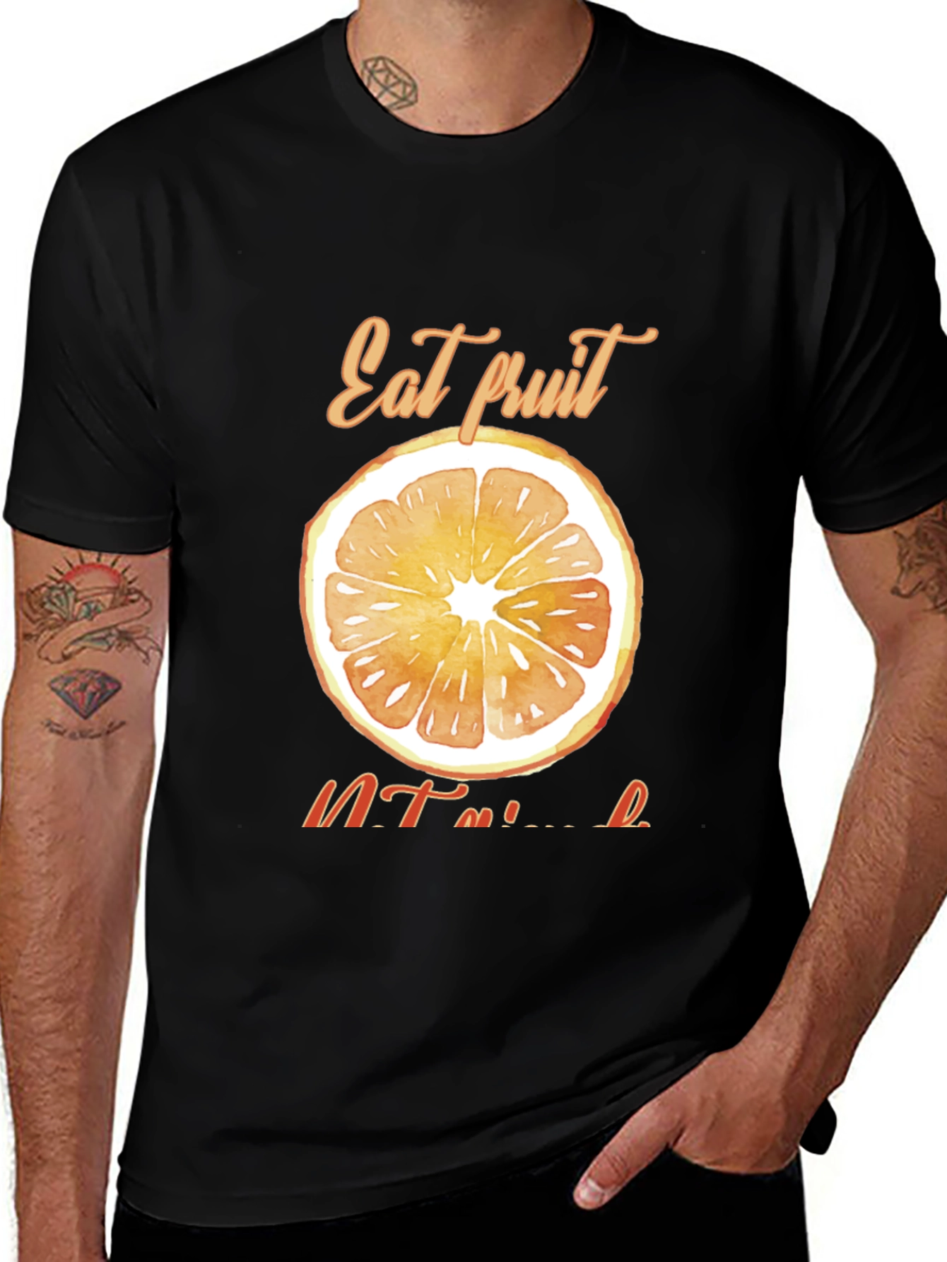 Eat Fruit, Stay Hydrated Black T-Shirt