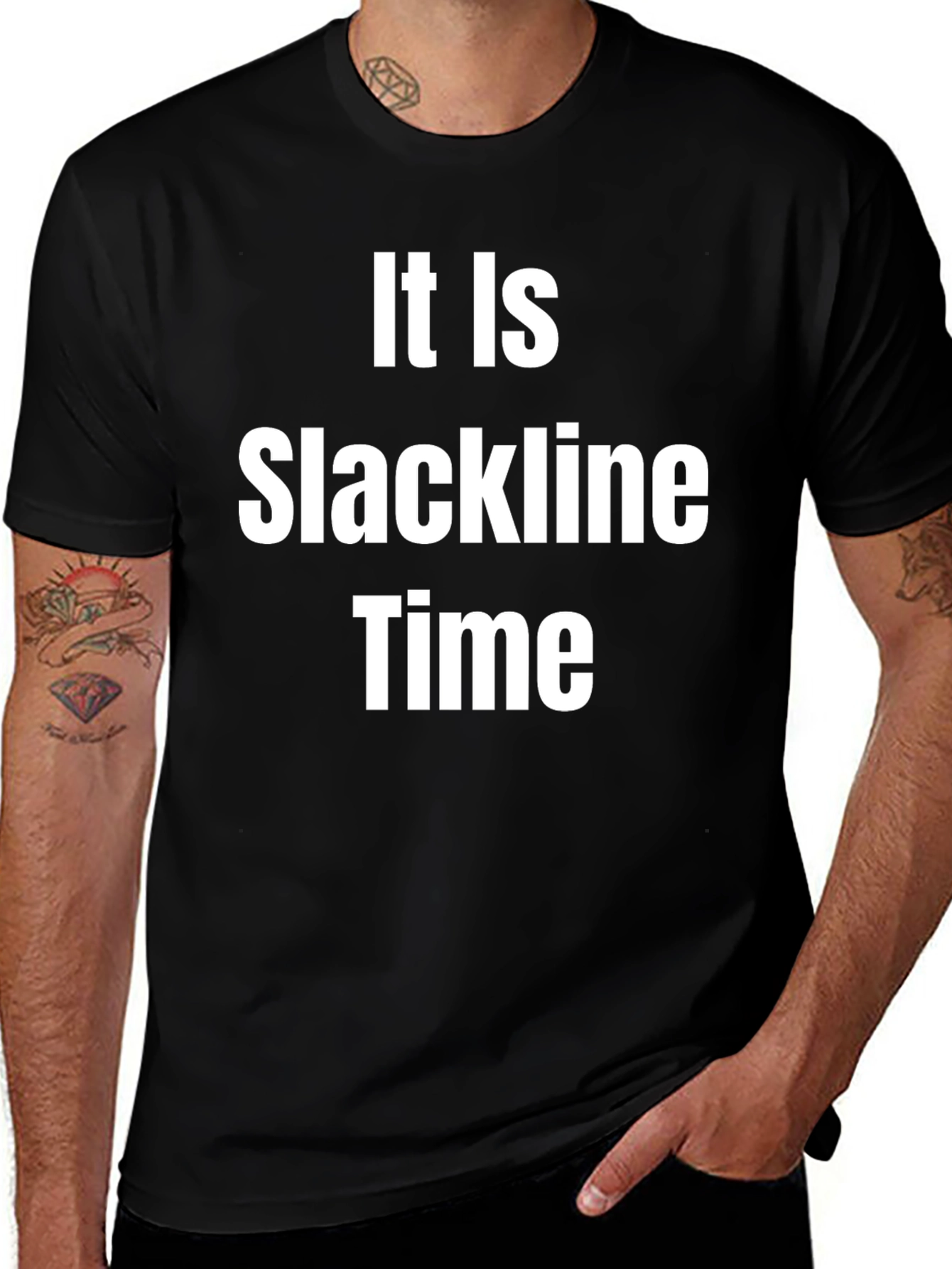 Variant 29 of It Is Slackline Time T-Shirt - Funny Activity Apparel