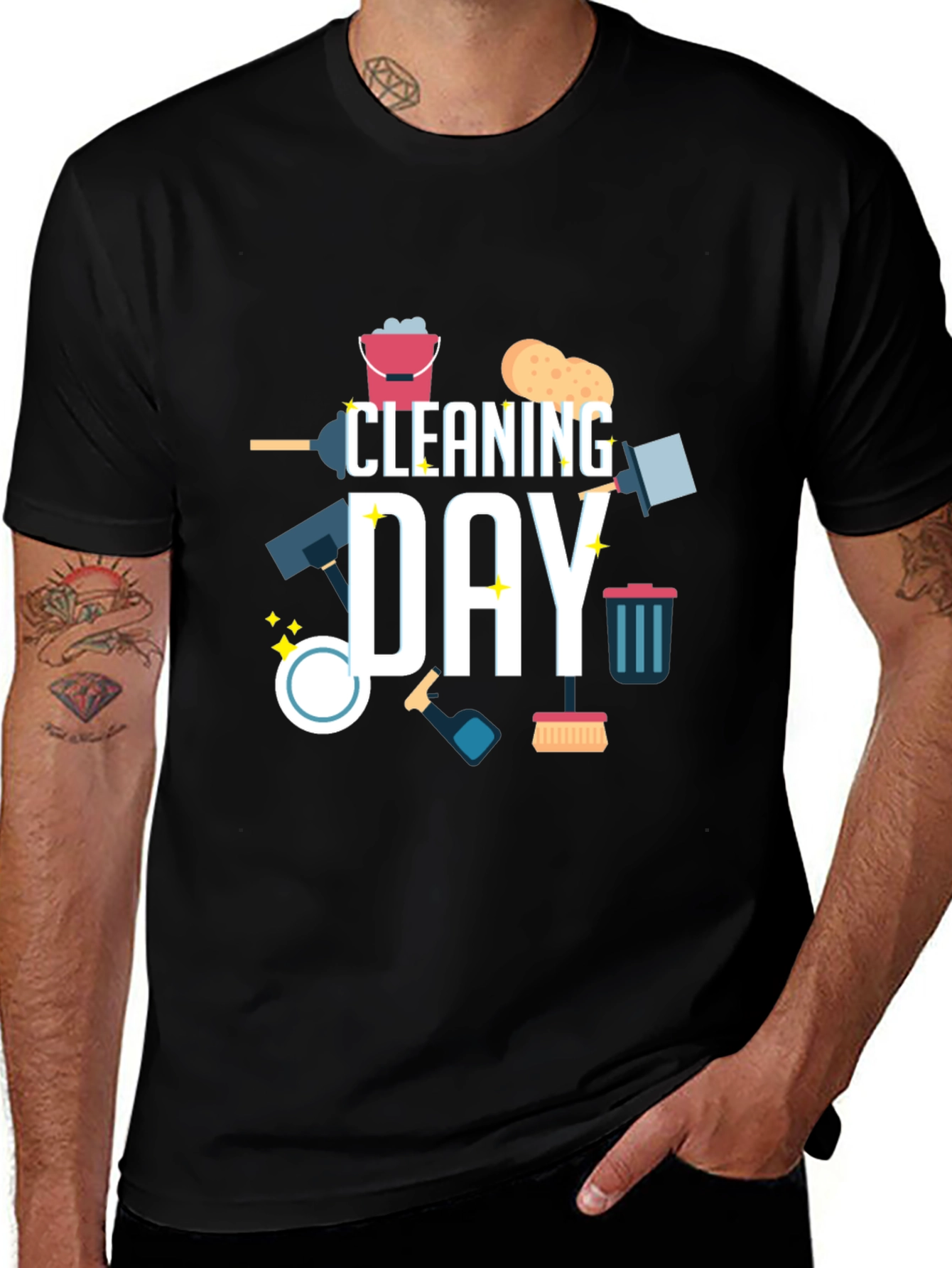 Variant 20 of Cleaning Day Graphic T-Shirt