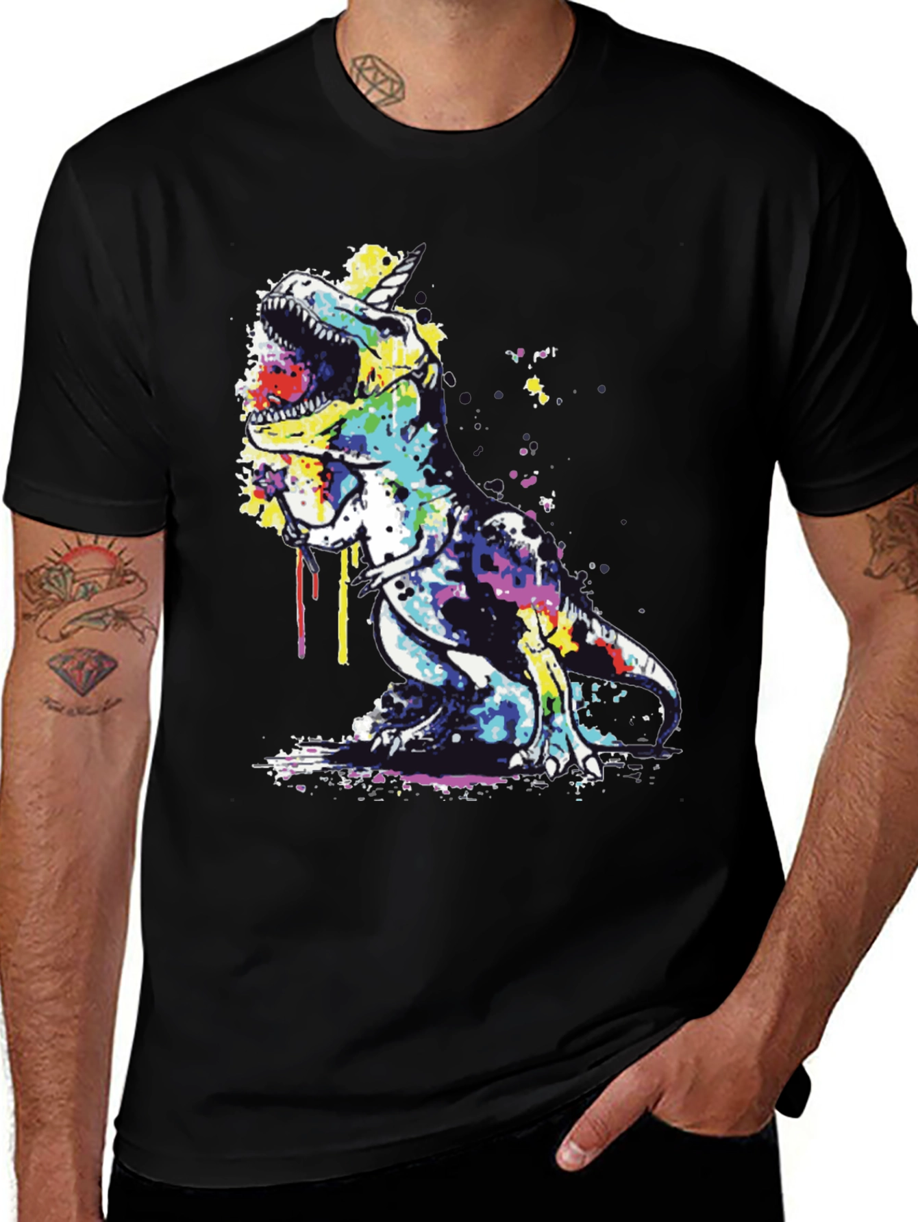 Variant 5 of Colorful Dino T-Rex T-Shirt