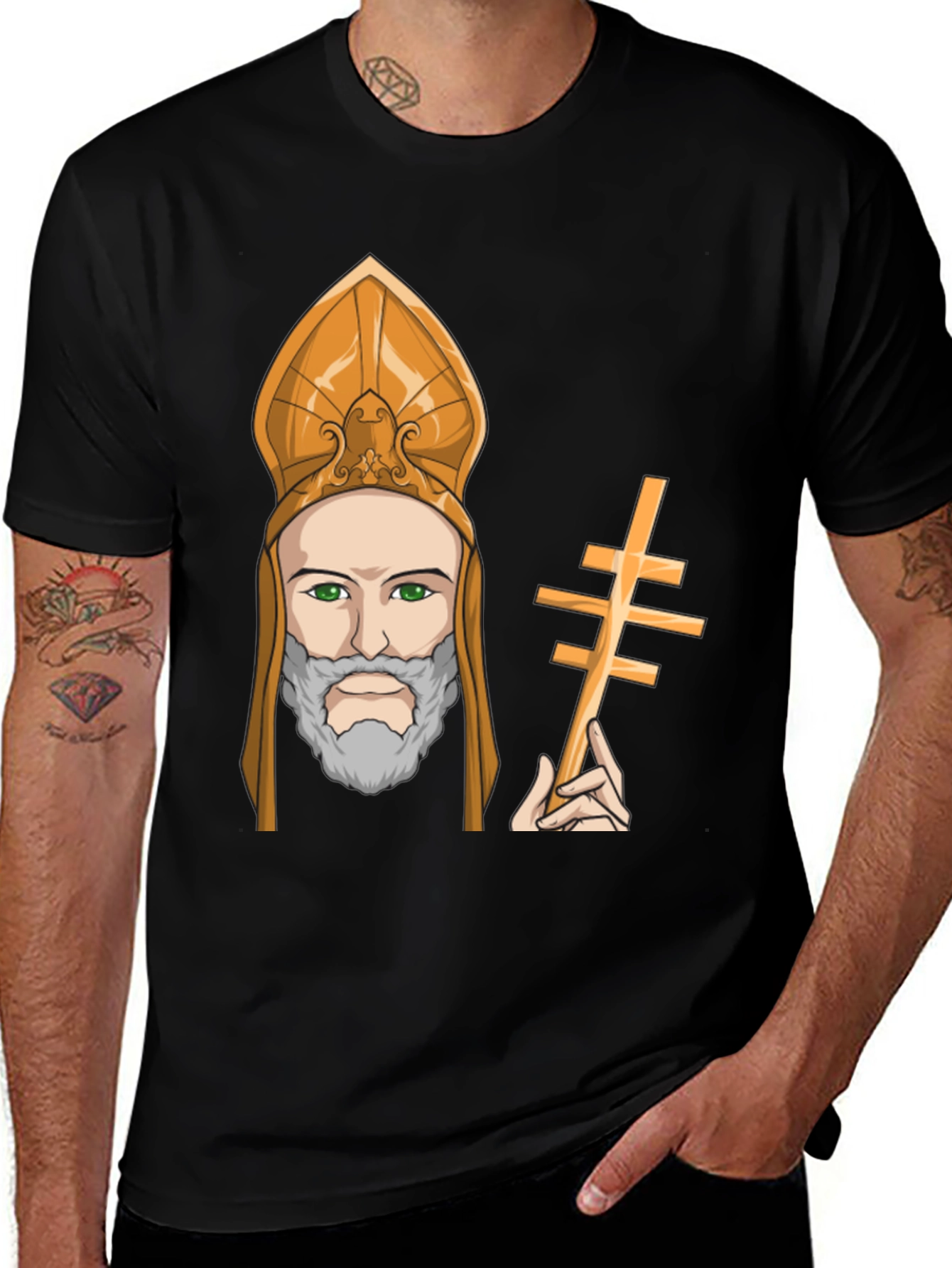 Variant 11 of Bishop Graphic T-Shirt - Men's Black Tee