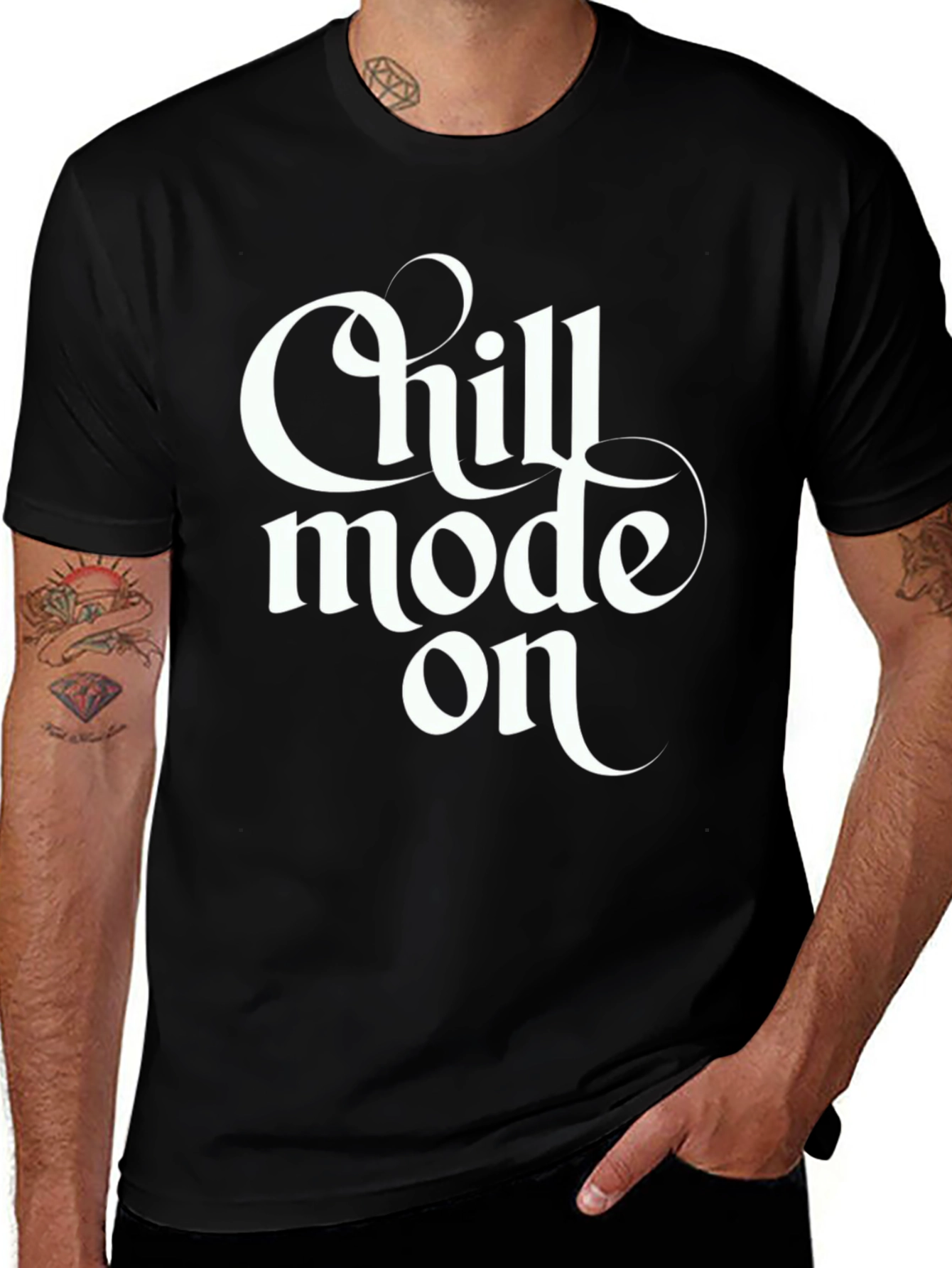 Chill Mode On Graphic Tee - Relaxed Comfort
