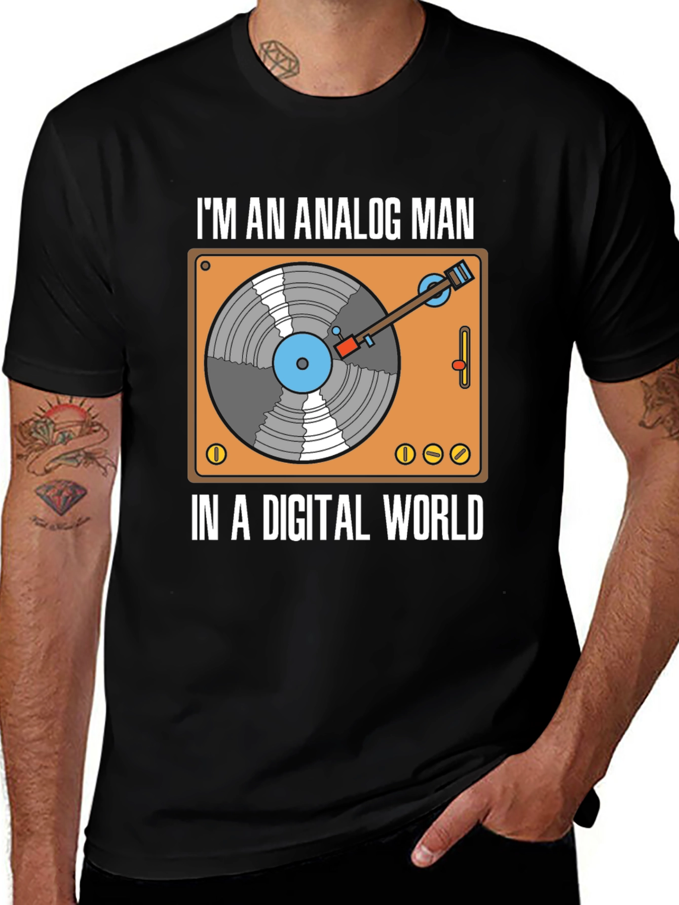 Variant 15 of Analog Man in Digital World Graphic Tee