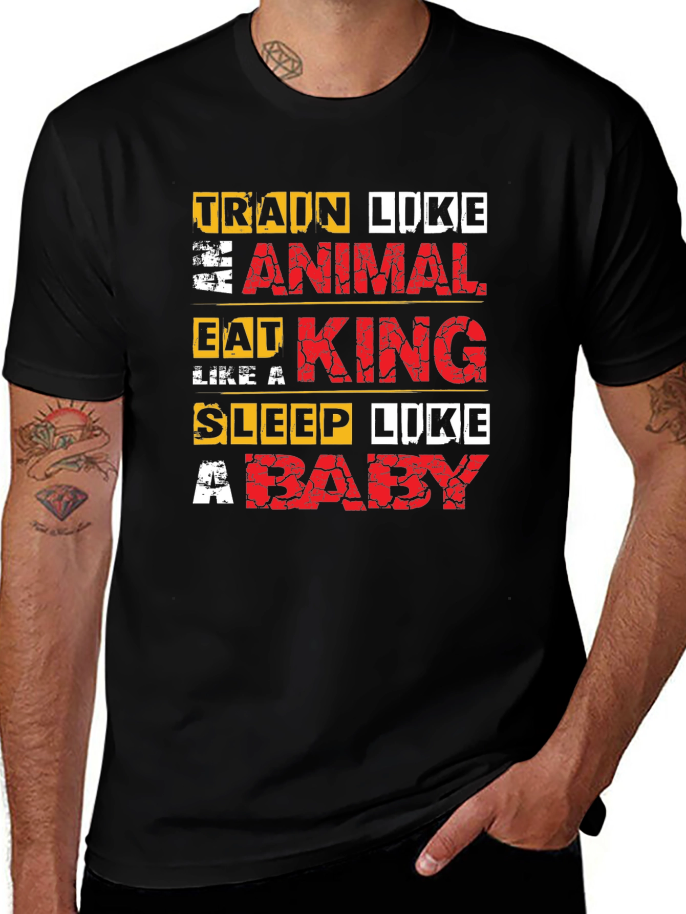 Variant 20 of Train Like Animal, Eat Like King Graphic Tee