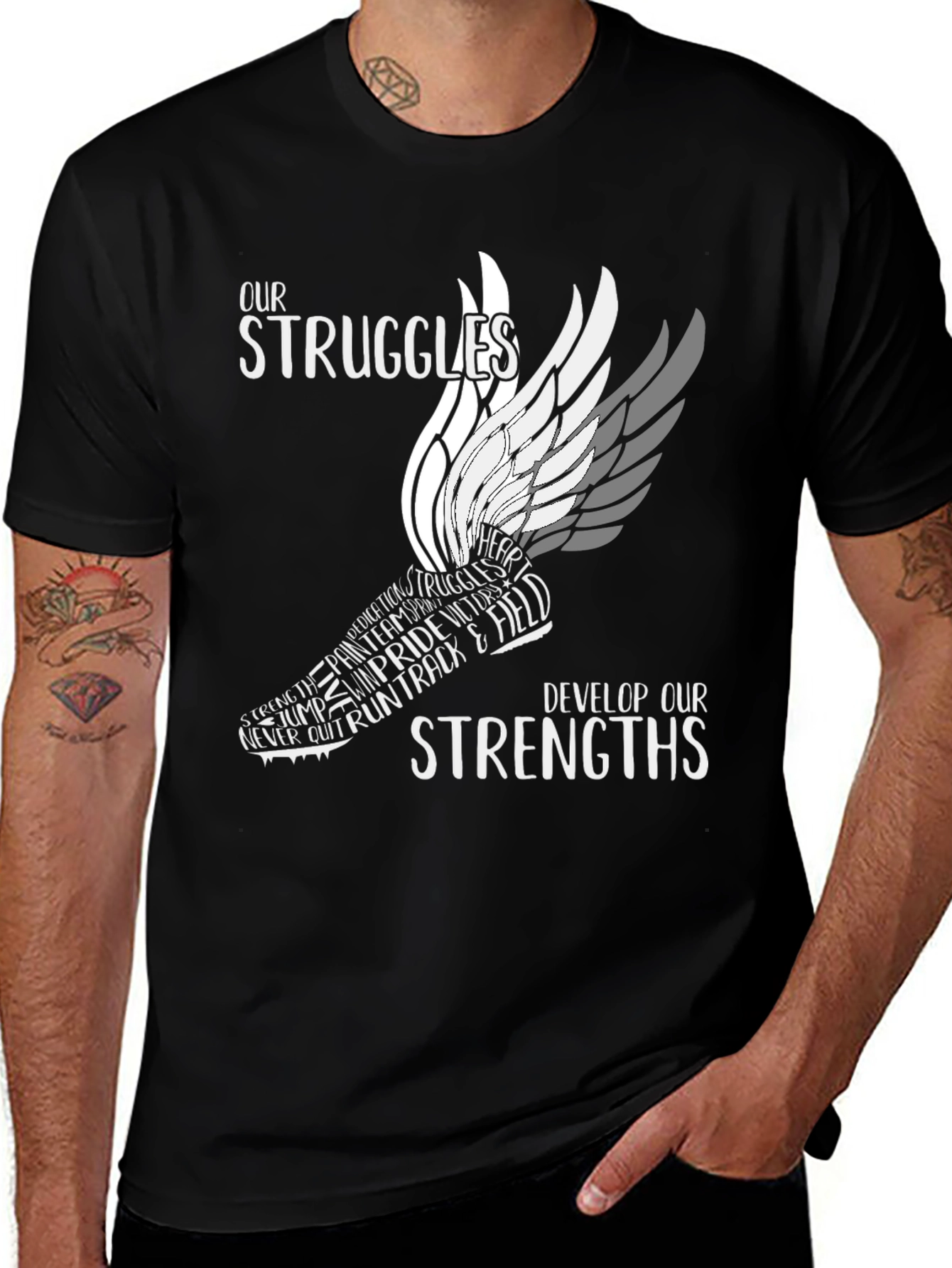 Variant 30 of Our Struggles Develop Our Strengths T-Shirt