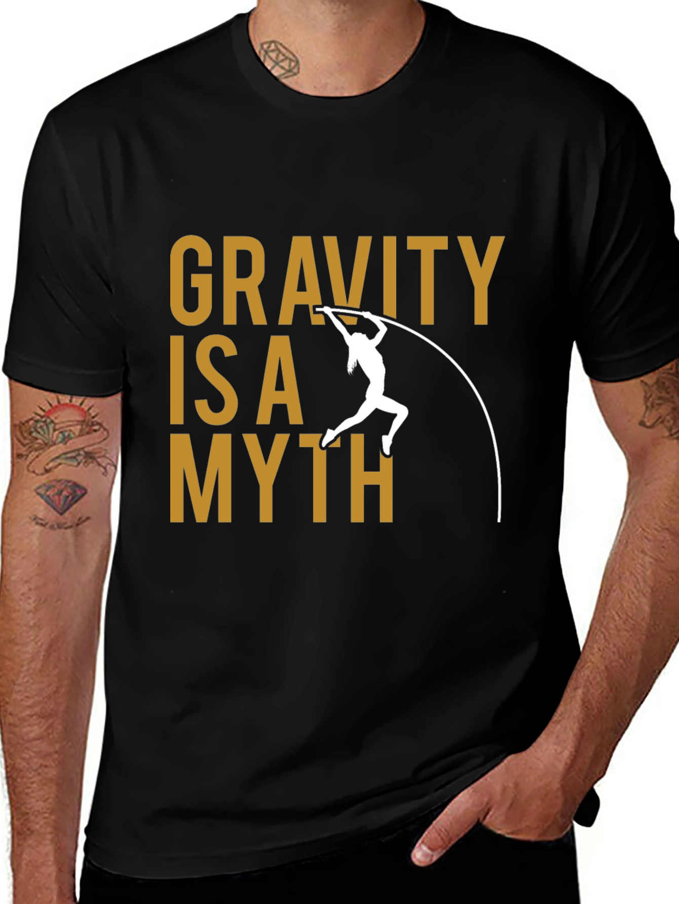 Gravity is a Myth T-Shirt Pole Vaulting