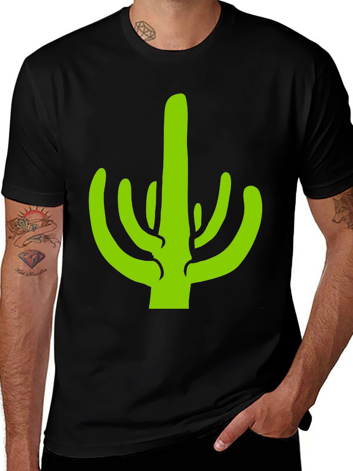 Variant 22 of Cactus Graphic Tee - Soft Cotton Blend