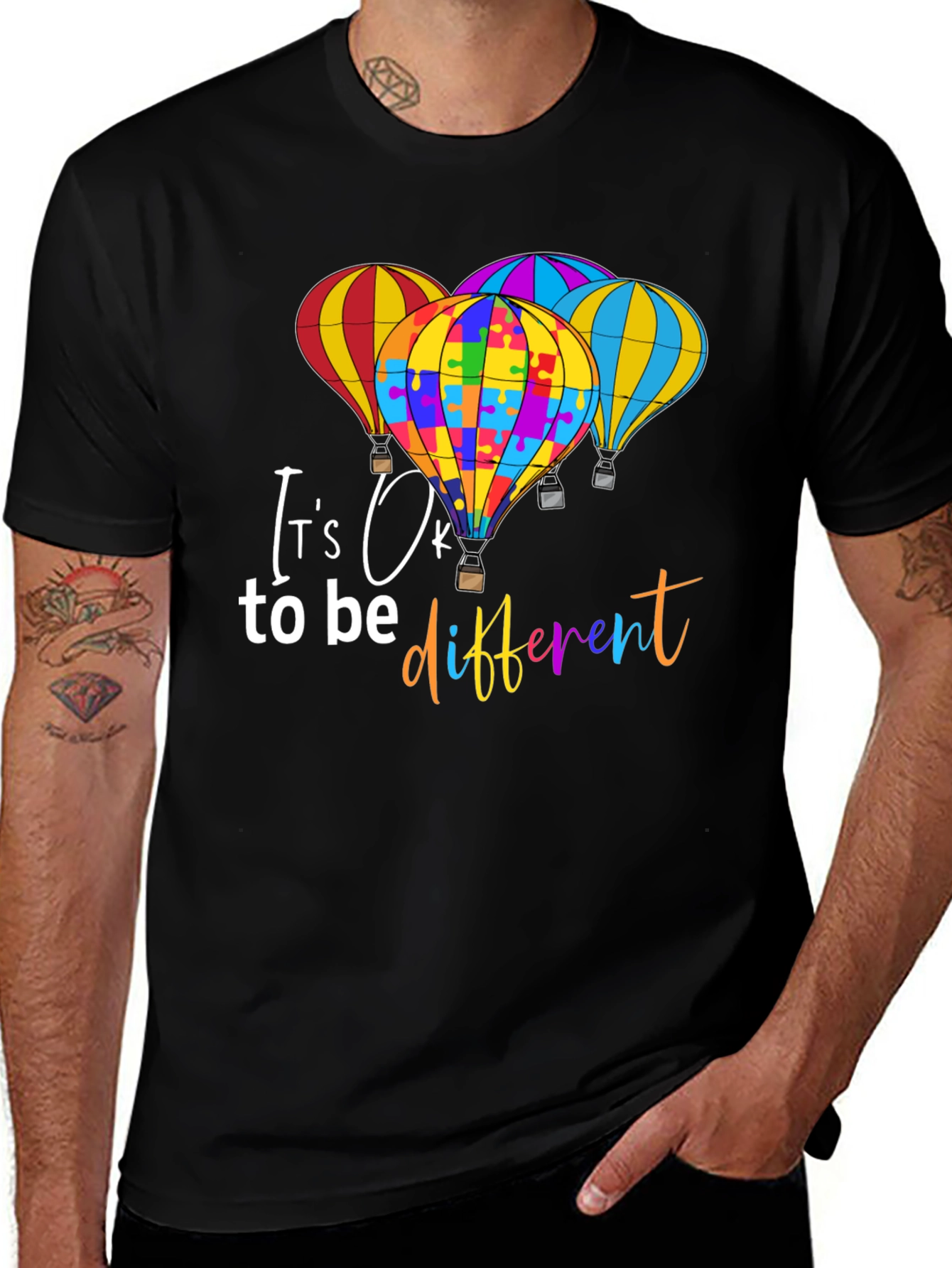 Variant 11 of It's OK to be Different Autism Awareness T-Shirt