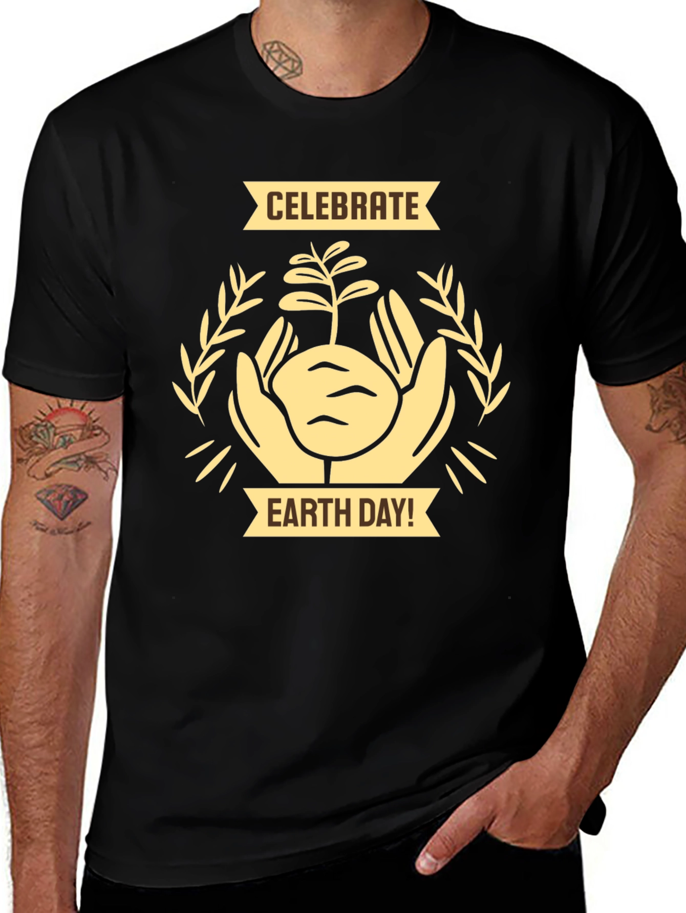 Variant 15 of Celebrate Earth Day Black Graphic Tee