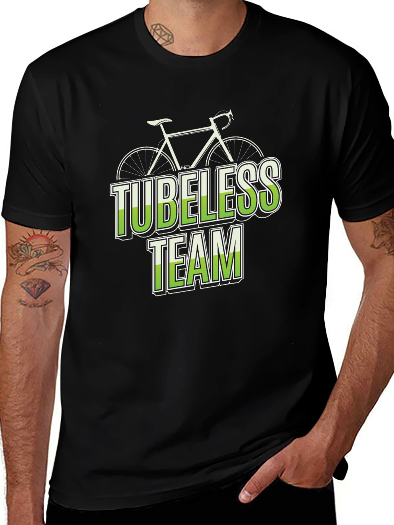 Variant 11 of Tubeless Team Cycling Graphic Tee