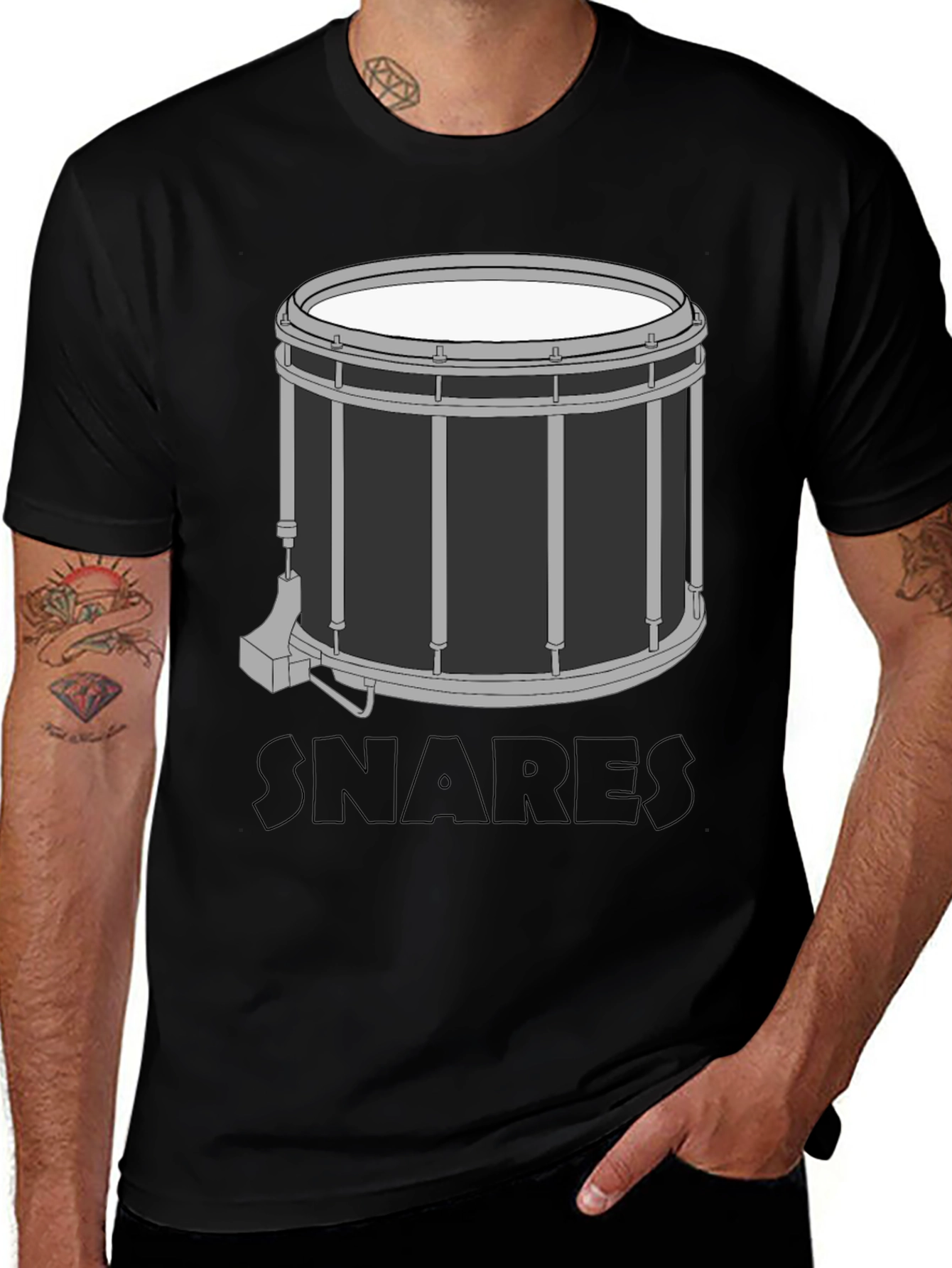 Variant 12 of Snare Drum Graphic T-Shirt - Music Lover's Tee