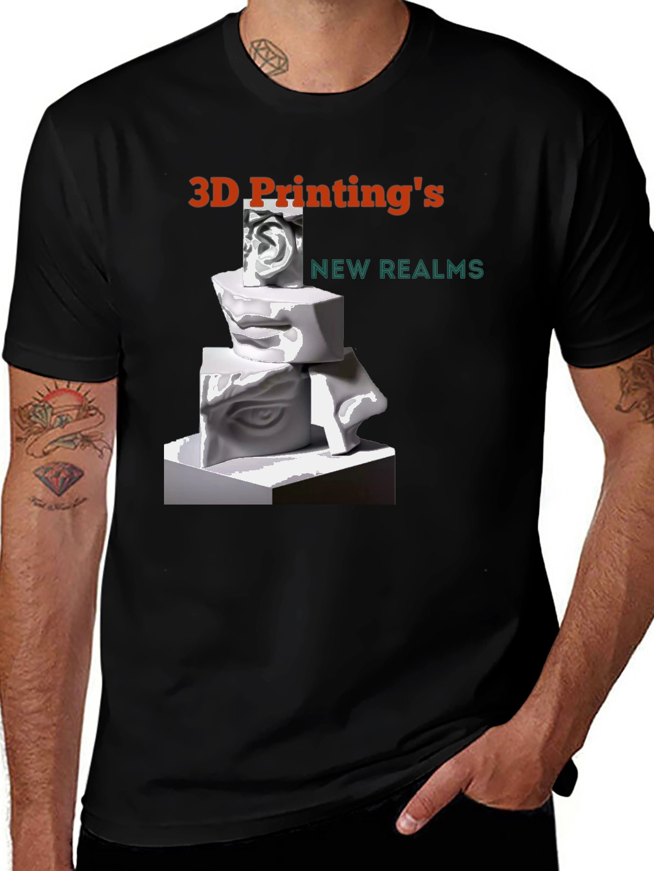 3D Printing's New Realms Black T-Shirt