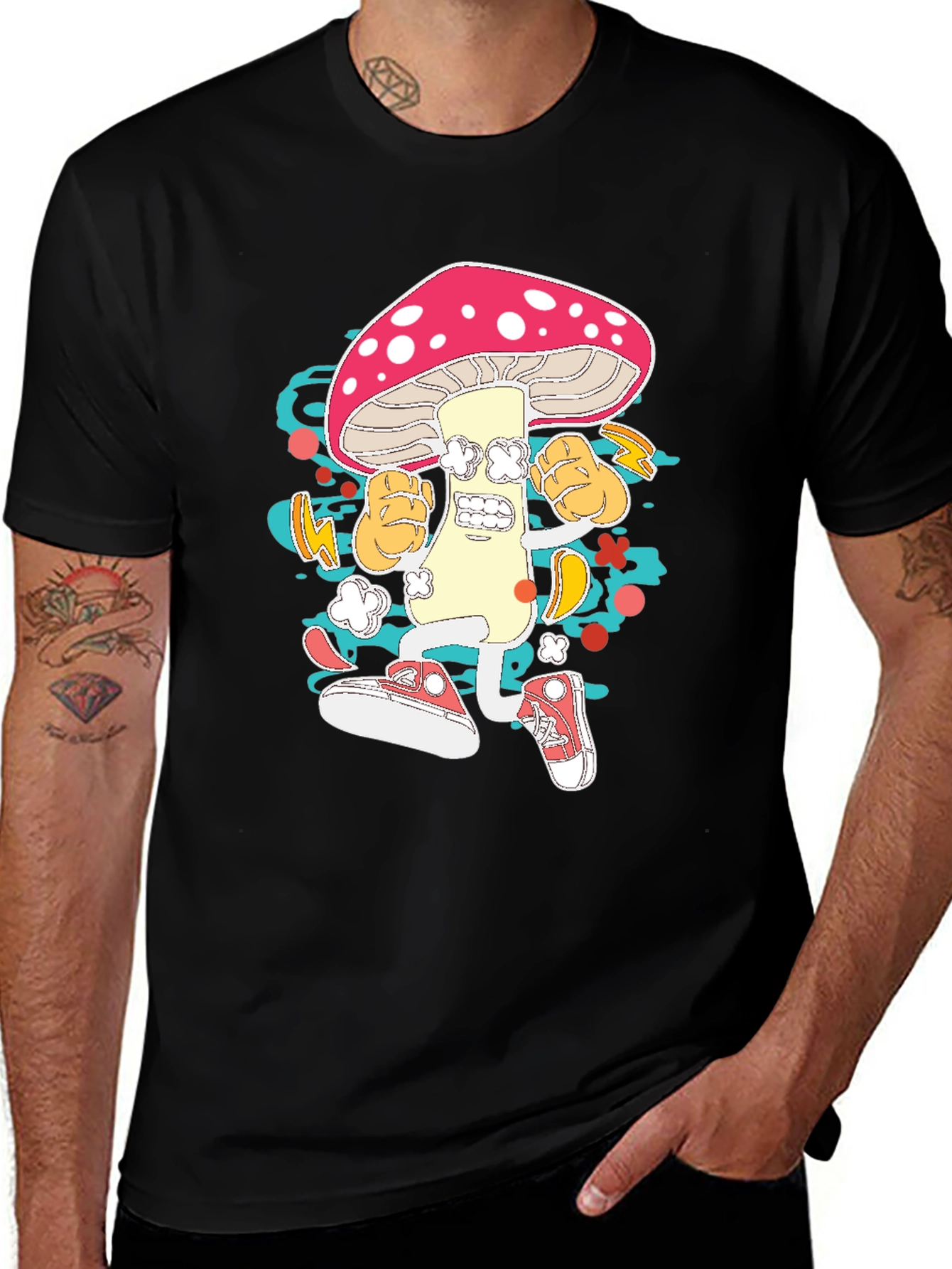 Variant 14 of Funky Mushroom Graphic Tee