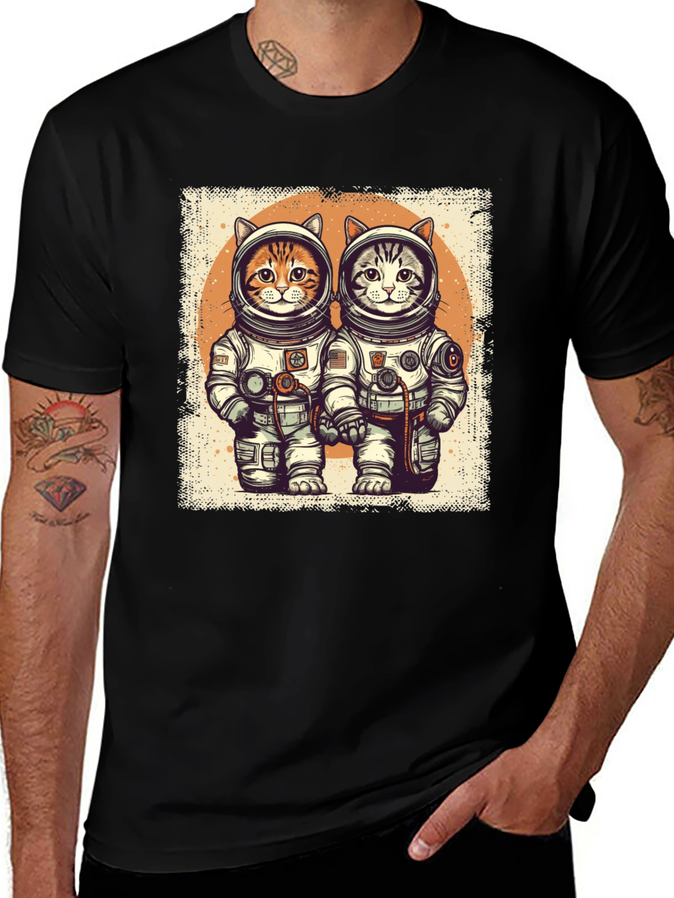 Variant 25 of Astronaut Cat T-Shirt - Space Adventure Tee