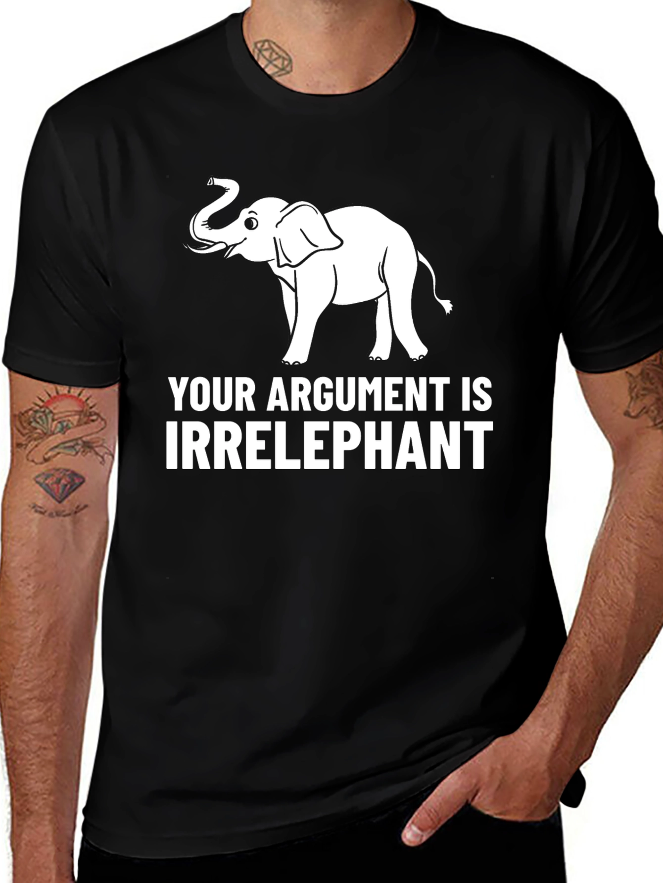 Variant 30 of Irrelephant Graphic Tee - Funny Animal Pun T-Shirt