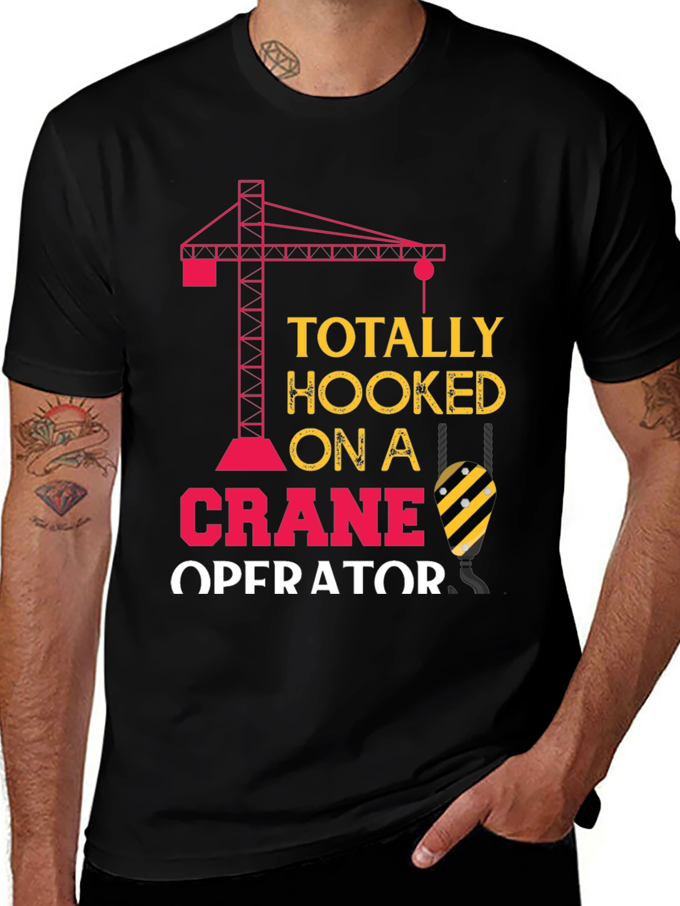 Variant 14 of Totally Hooked on a Crane Operator T-Shirt