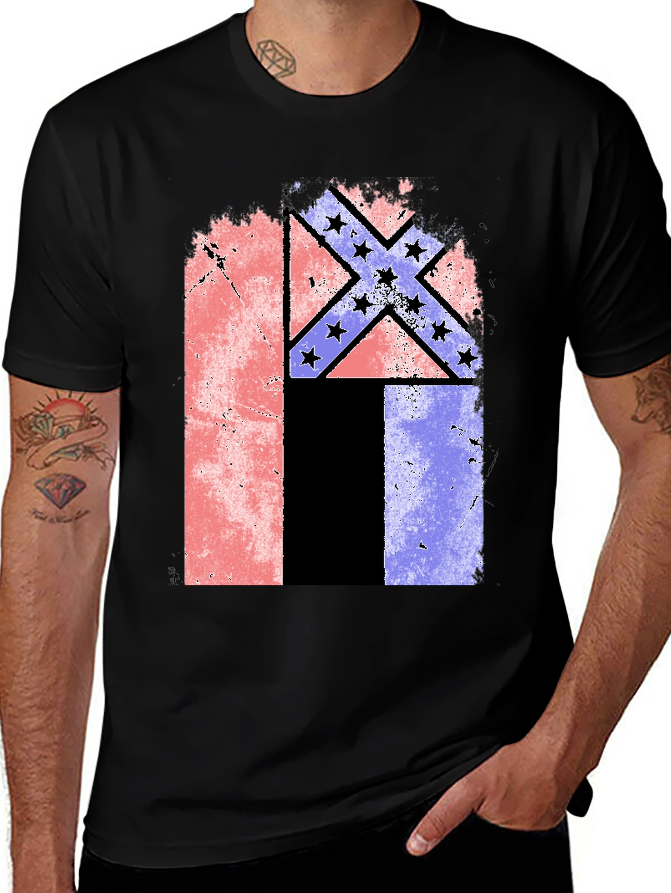 Distressed Confederate Flag T-Shirt