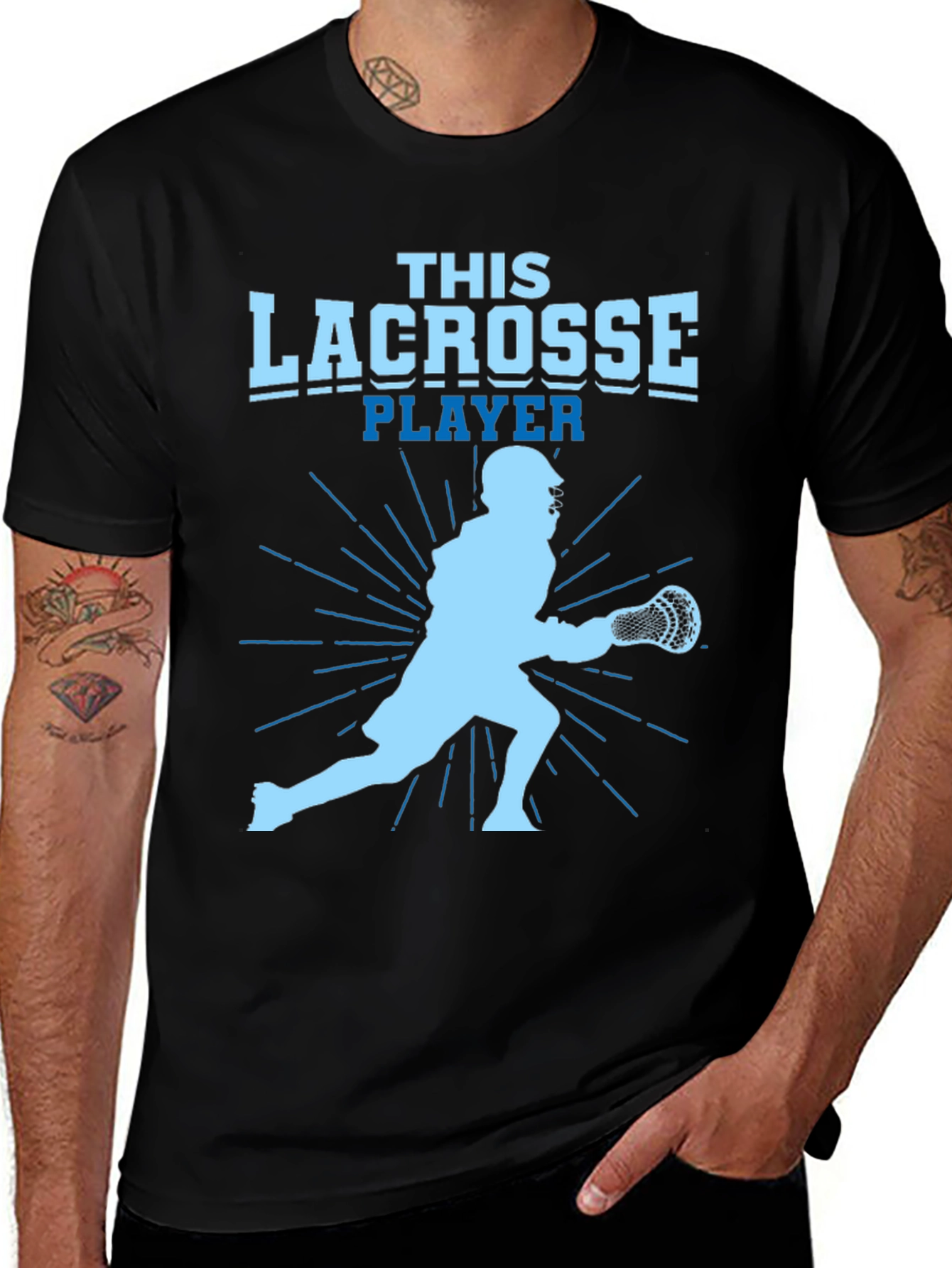 Variant 16 of This Lacrosse Player Graphic Tee