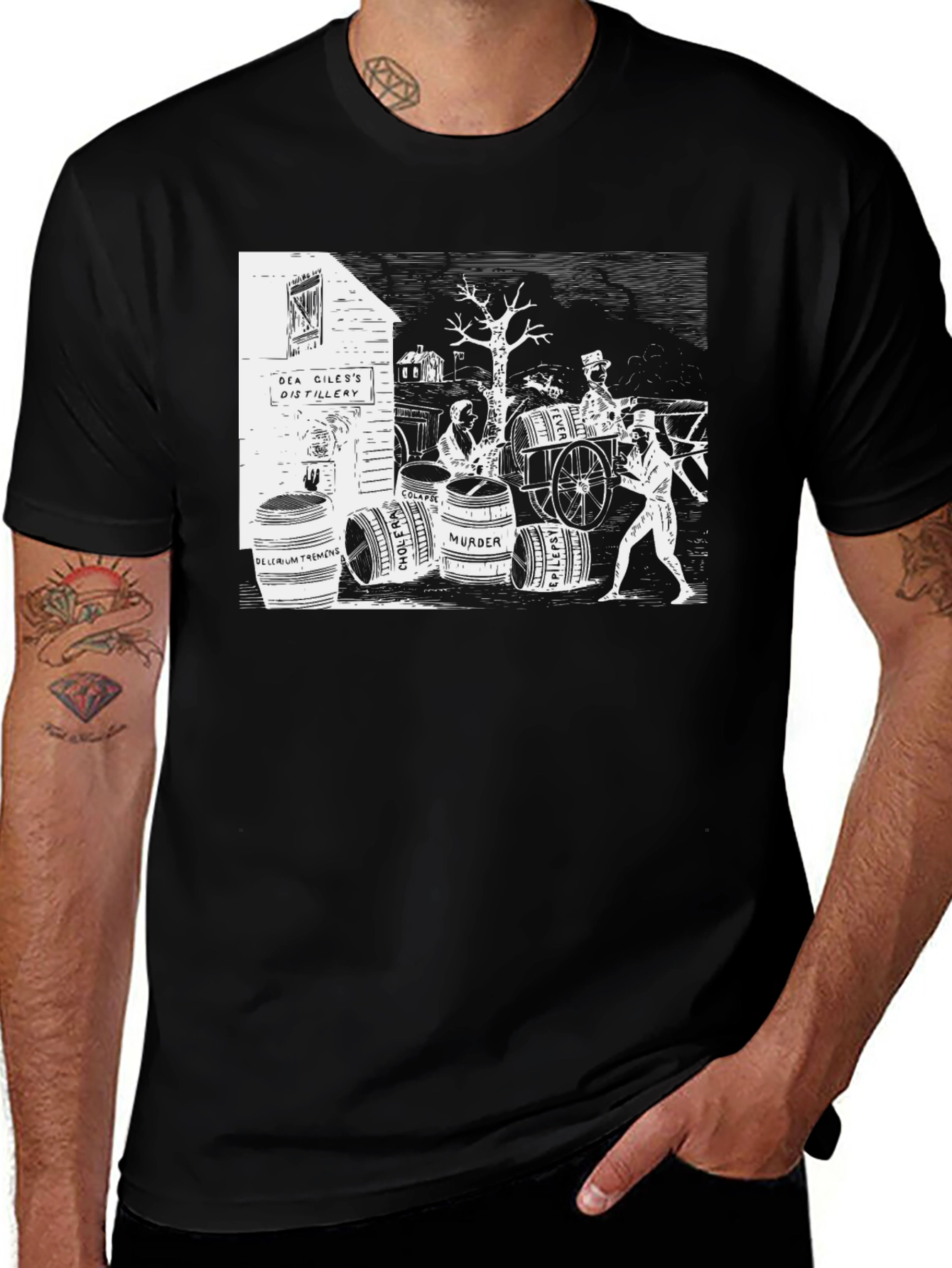 Variant 25 of Vintage "Old Gille's Distillery" Graphic Tee