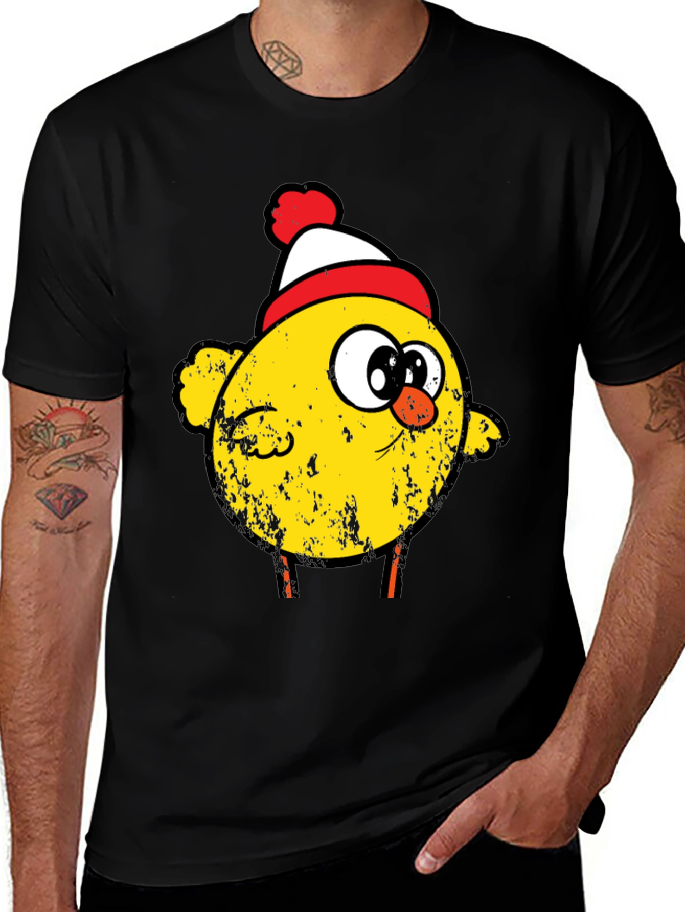 Variant 26 of Cartoon Chick in Hat Graphic T-Shirt