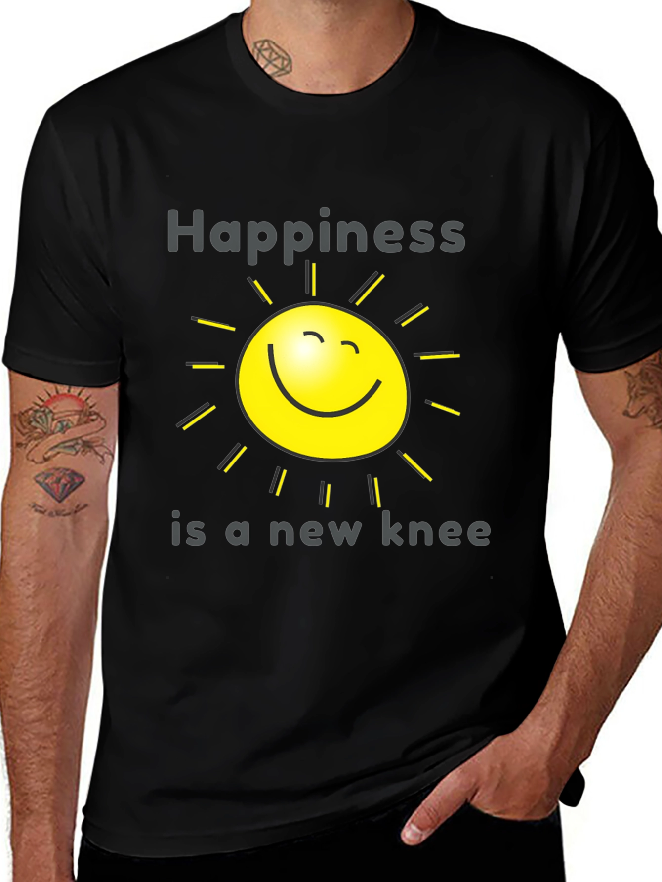 Variant 28 of Happiness New Knee Graphic Tee